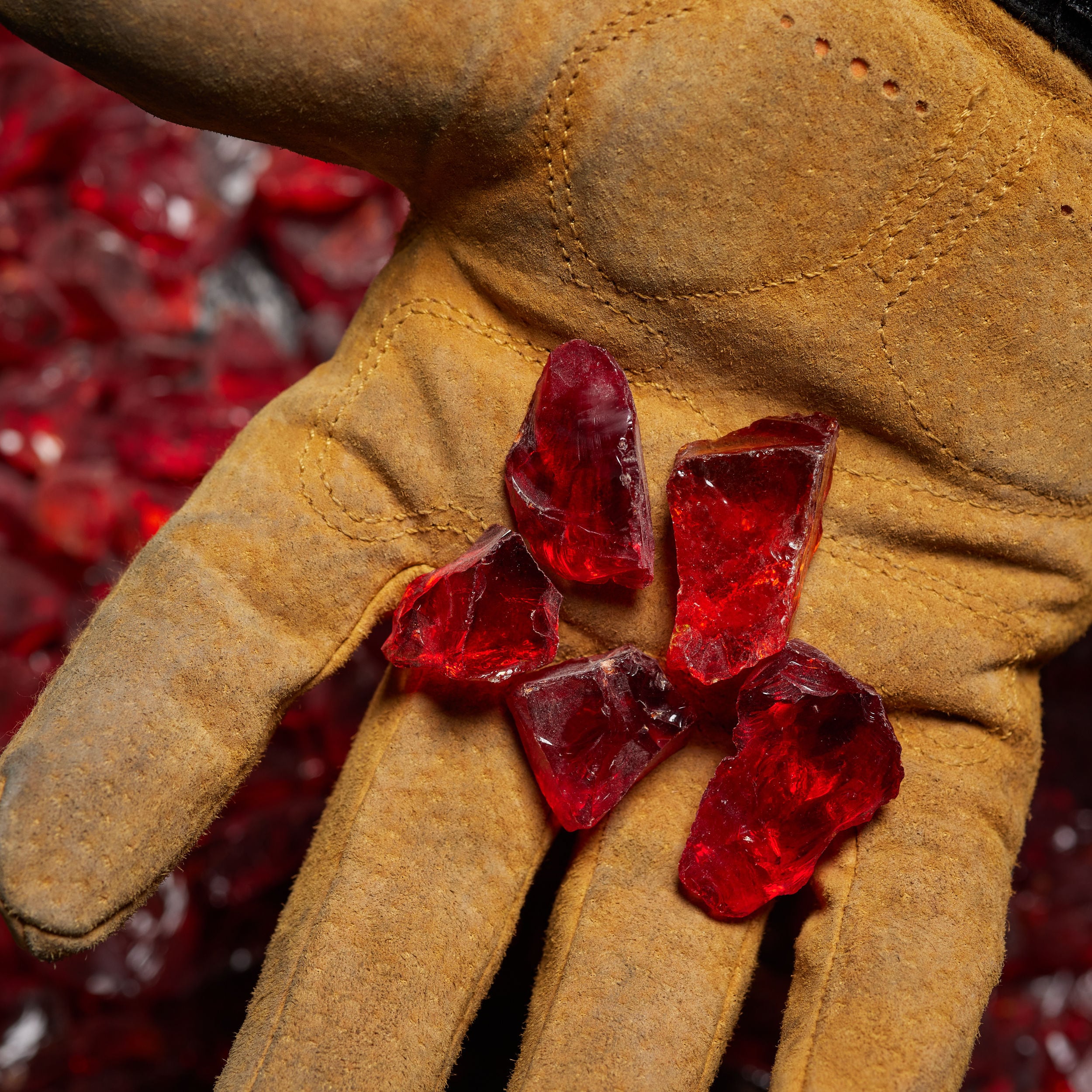 10 lb Red Tumbled Landscape and Fire Pit Glass