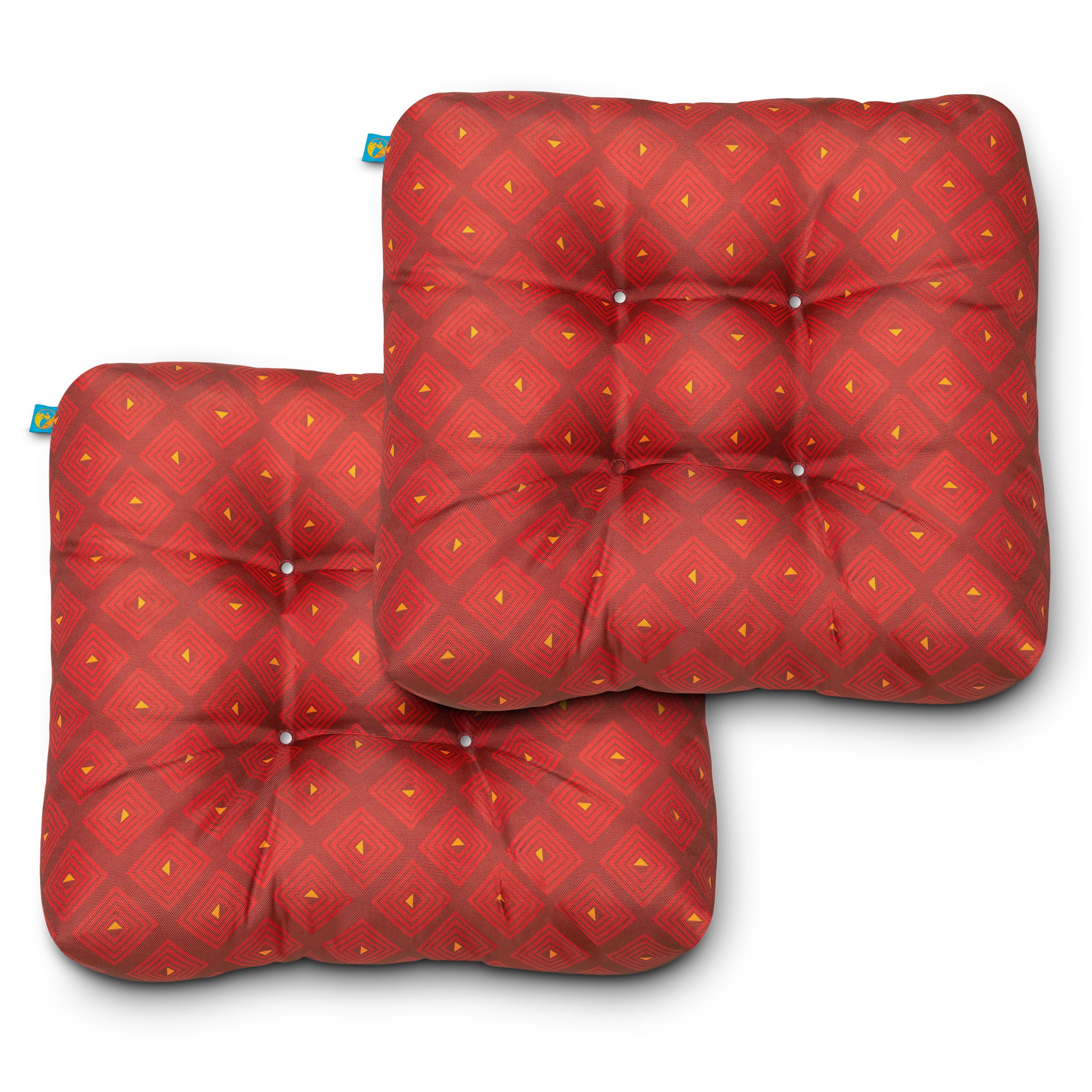 Duck Covers DCRBCH19195-2PK 19-in x 19-in 2 -Piece Ruby Mosaic Patio chair cushion