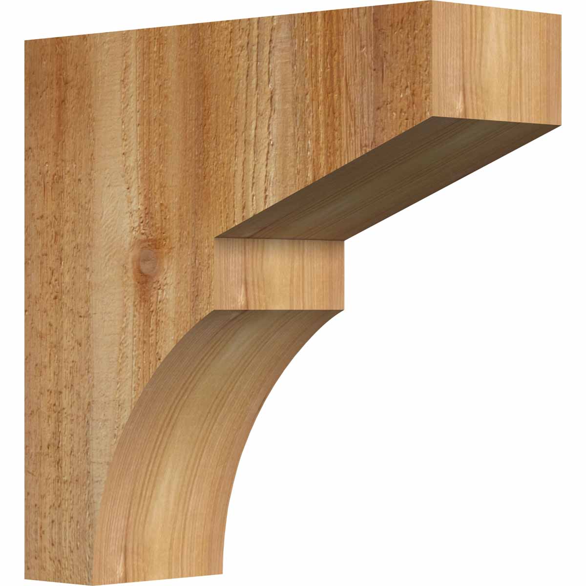 Ekena Millwork COR04X12X12MON00RWR 4-in x 12-in x 12-in Monterey Unfinished Western red cedar Wood Paintable/Stainable Corbel