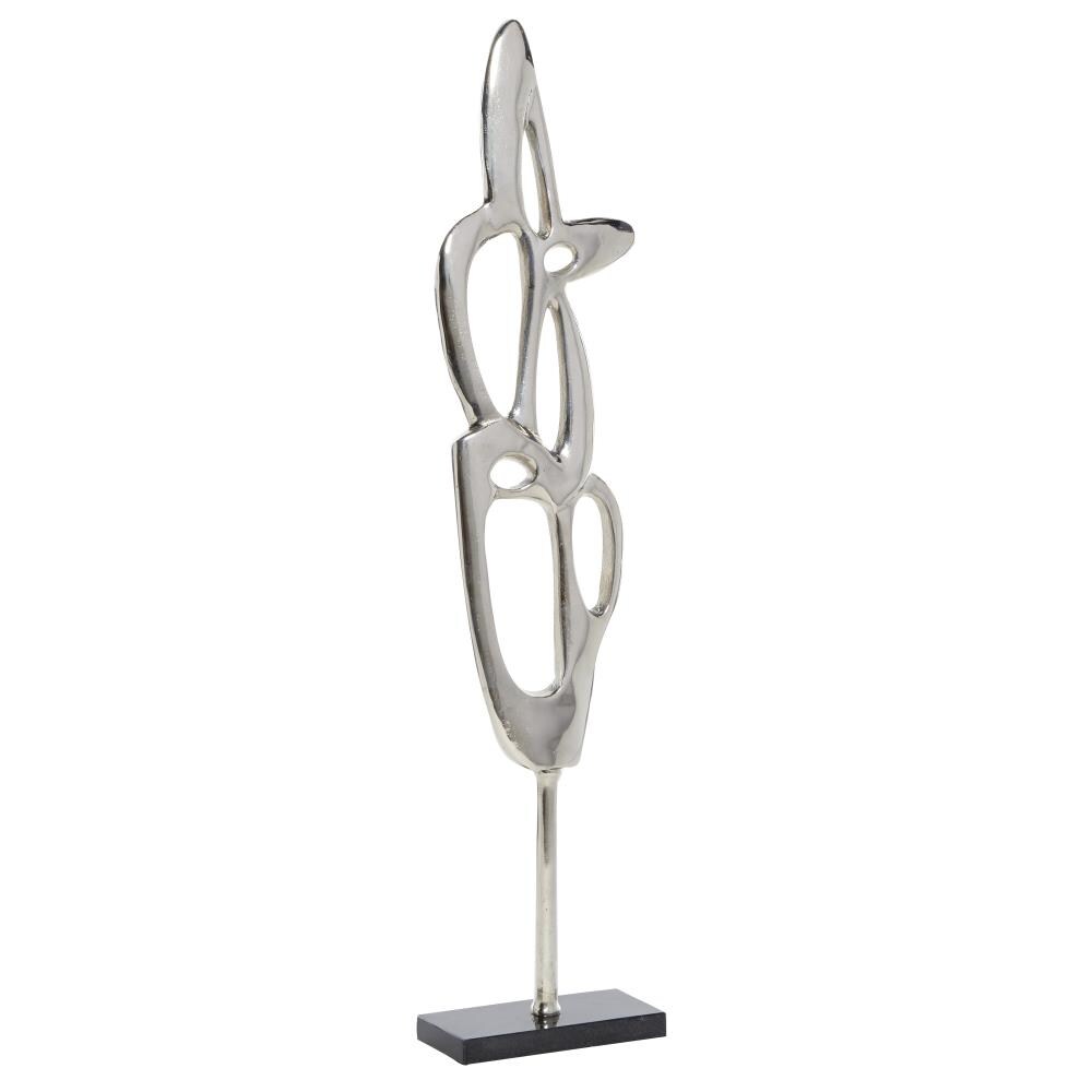 Abstract 29 x 7 x 3 Inches Venus Williams Collection Silver Aluminum Sculpture