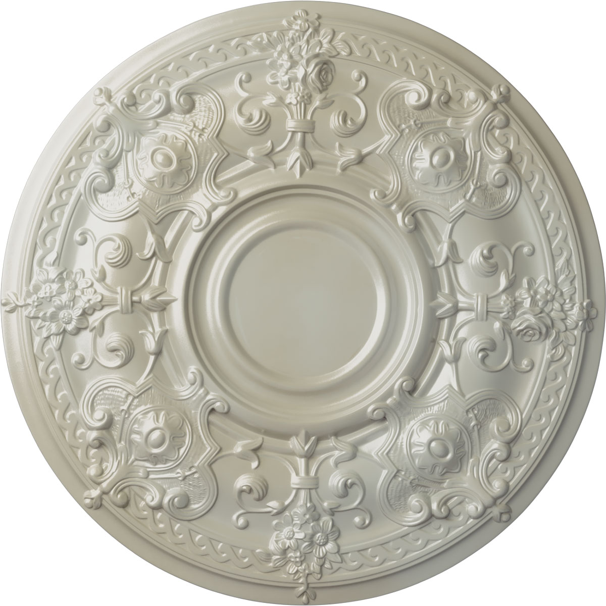 Ekena Millwork CM28OSFBS Oslo 28.125-in W x 28.125-in L Flash Blue Polyurethane Ceiling Medallion