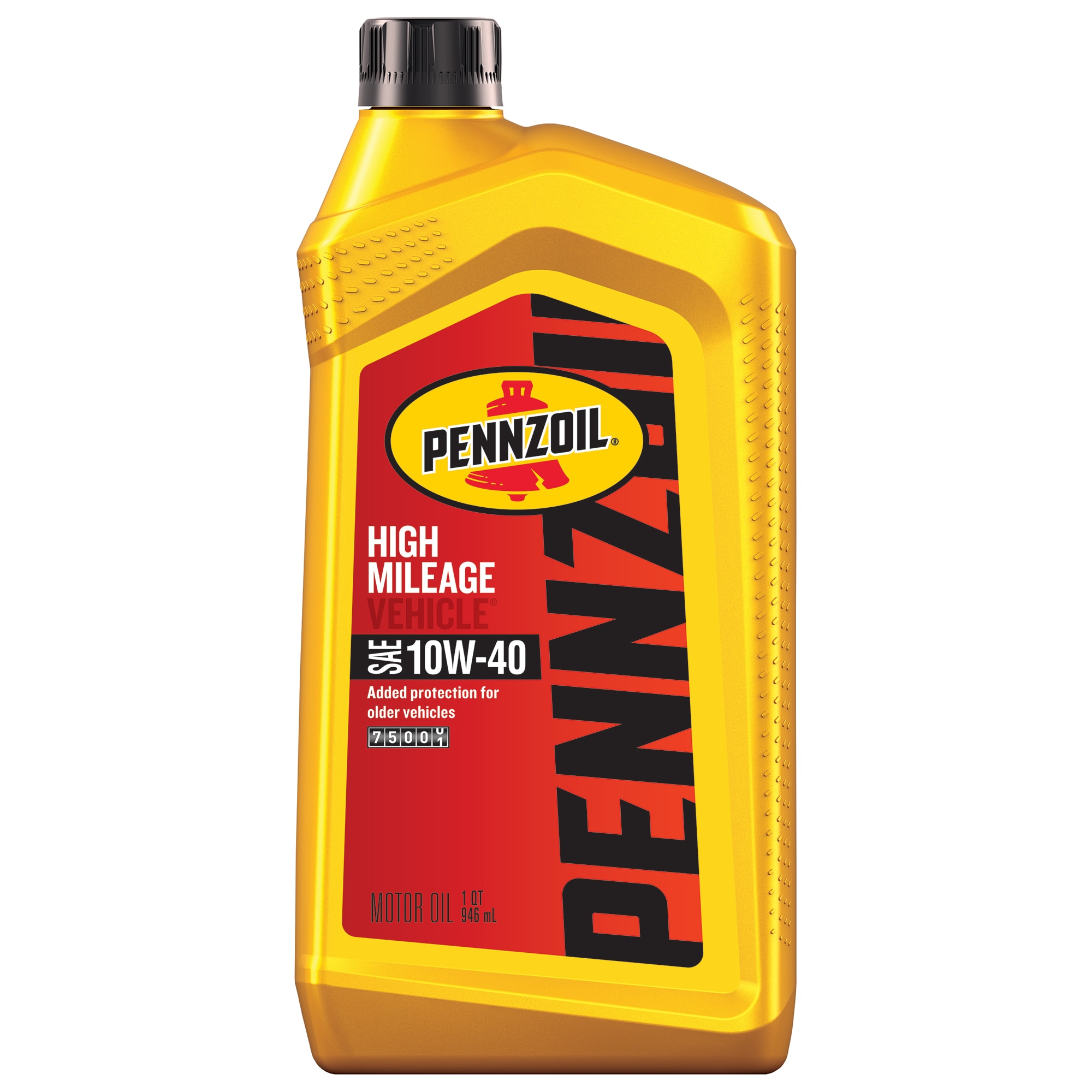 Pennzoil 550022829 1 Quart 10W-40 High Mileage Motor Oil for Older Engines with Conditioning Agents