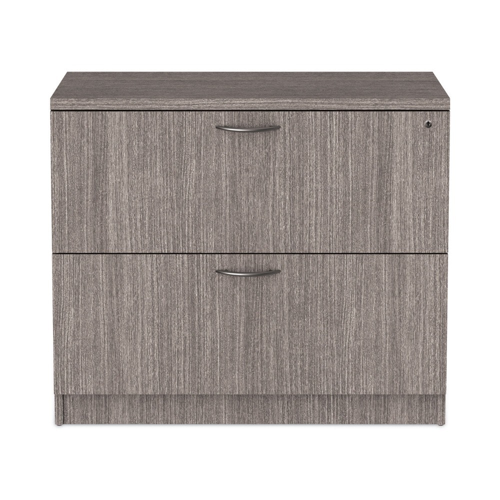 Alera ALENVA513622GY Valencia Series Lateral File - 2 Drawer File Cabinet for Legal and Letter Size Files - Gray