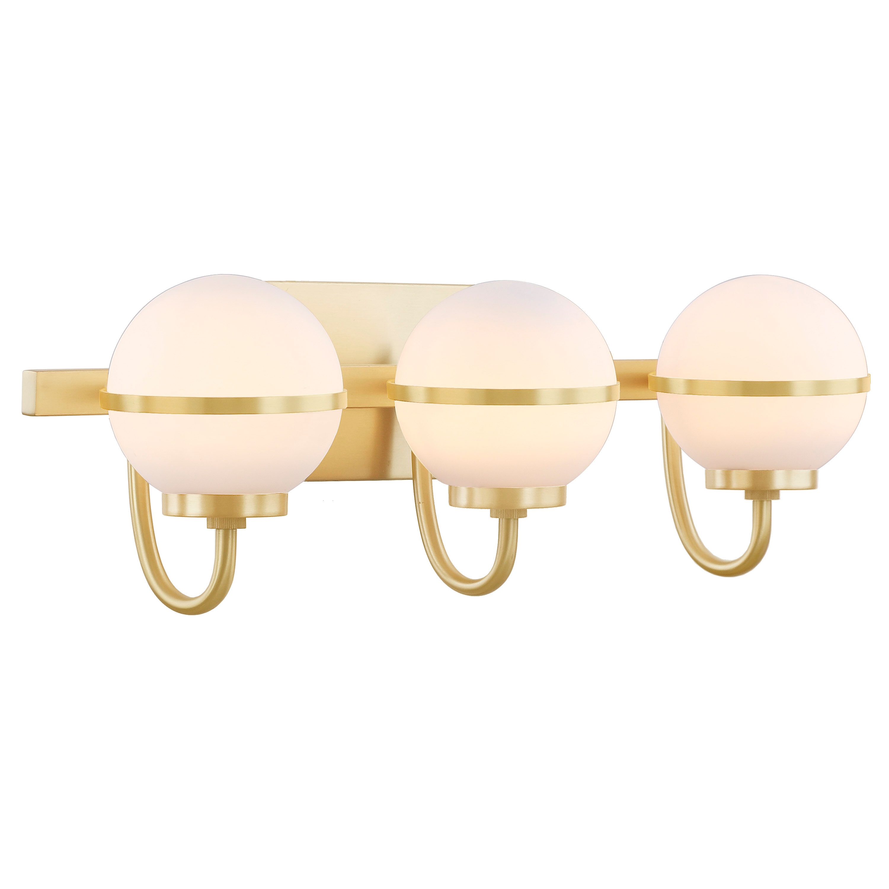 Aspen Creative Corporation 62311 24-in 3 -Light Brass Transitional Vanity light