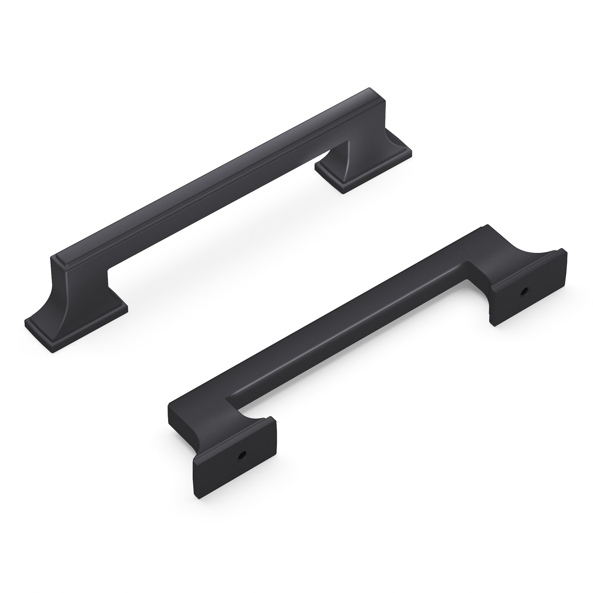 Belwith Keeler B077462-MB Brownstone 5-1/16-in , 128mm Center to Center Matte Black Rectangular Handle