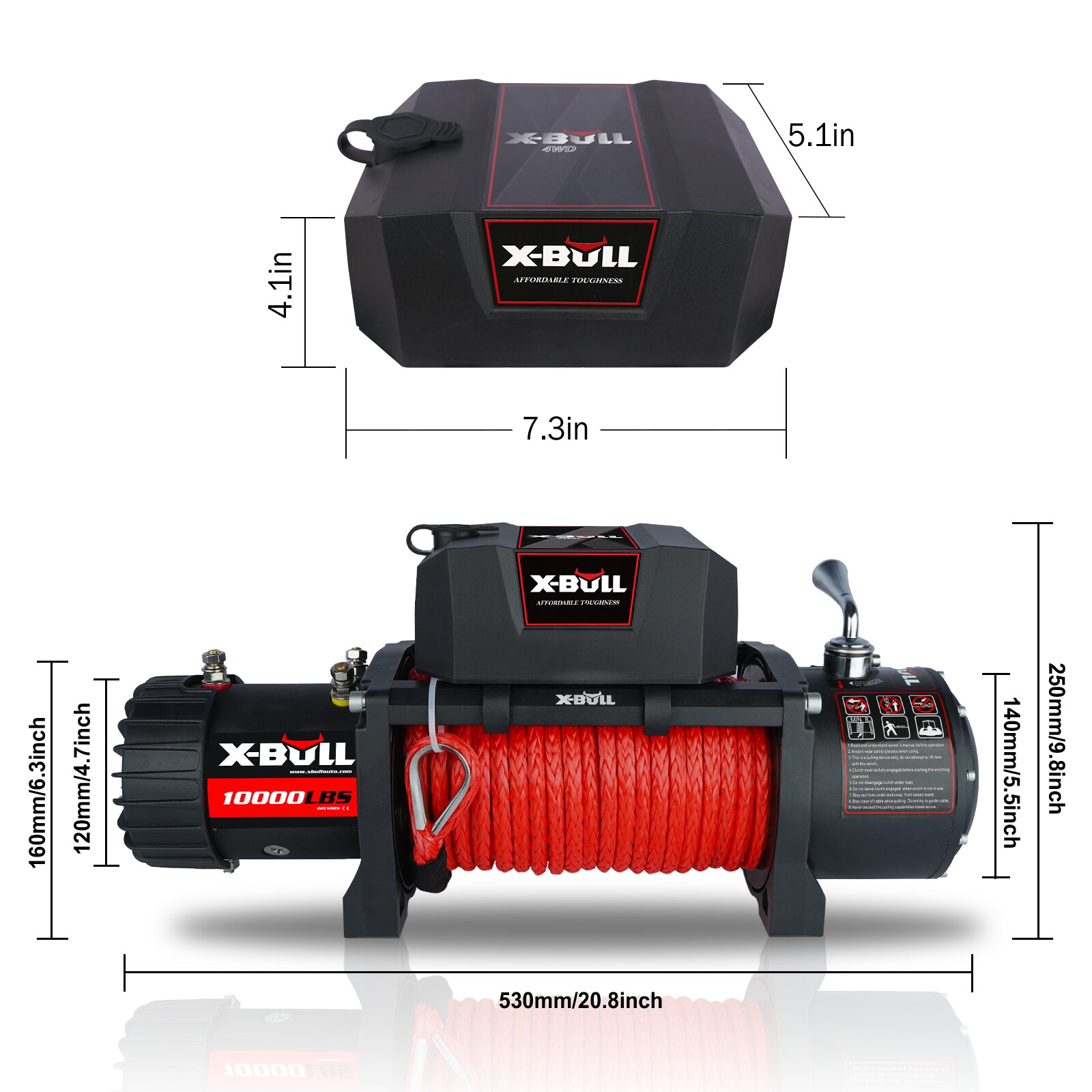 Kahomvis 10000-lb 85.3-ft Electronic Winch In The Winches & Accessories ...