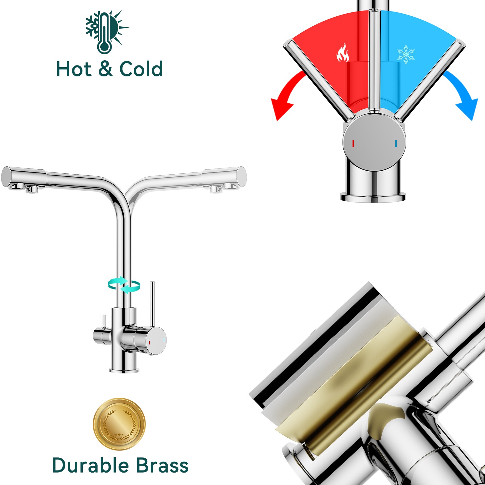 androme AD610CH Kitchen-Faucets - View #4