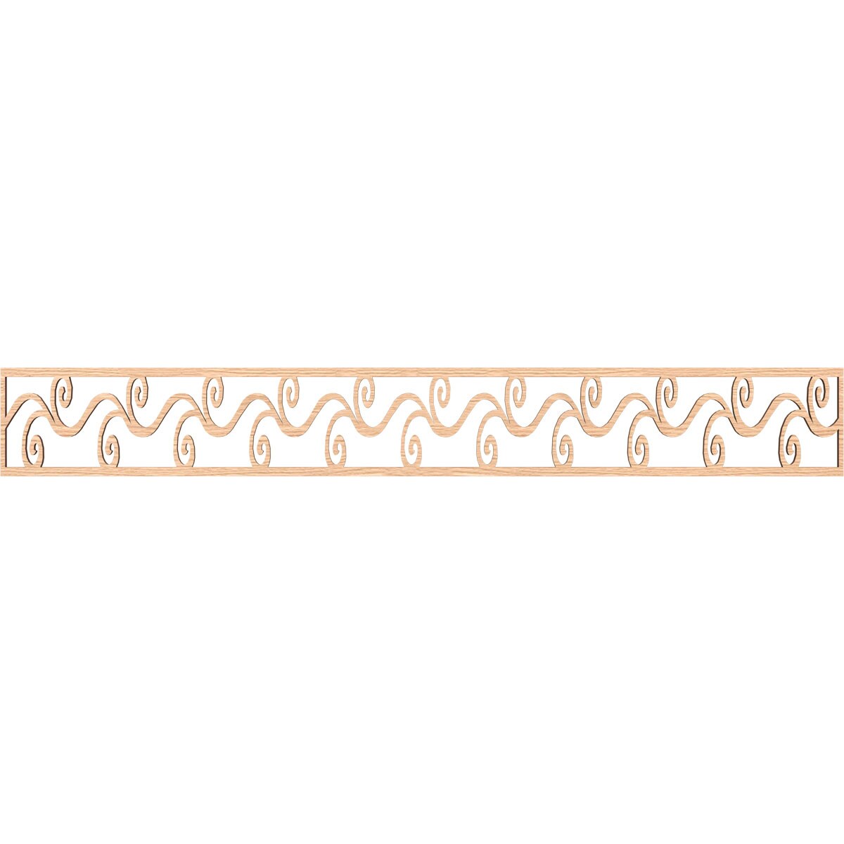 Ekena Millwork MLDA06X46TILRO Tilden Fretwork Flat Trim 6-in x 3.86-ft Red Oak Brown Unfinished 2157092 Pierced Wall Panel Moulding