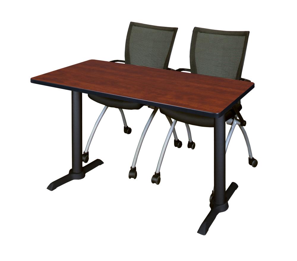Regency MTRCT4824CH09BK Training Red 4-Person Training Table (48-in W x 29-in H)