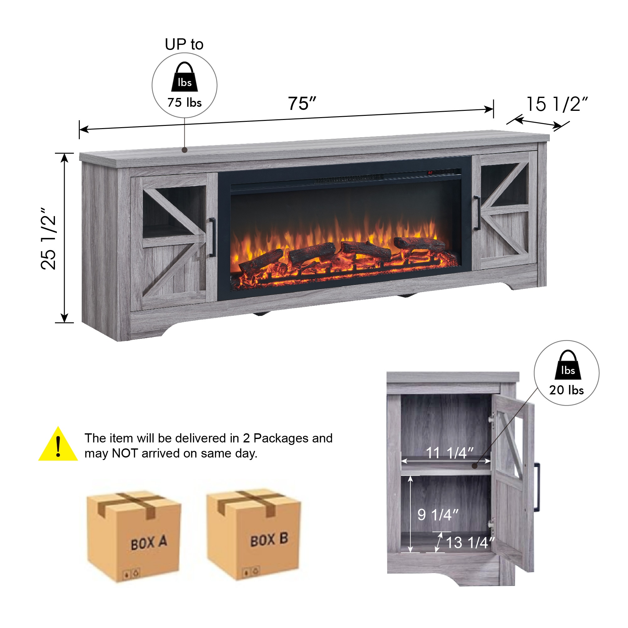 Clihome CL-CB70008 Electric-Fireplaces - View #8