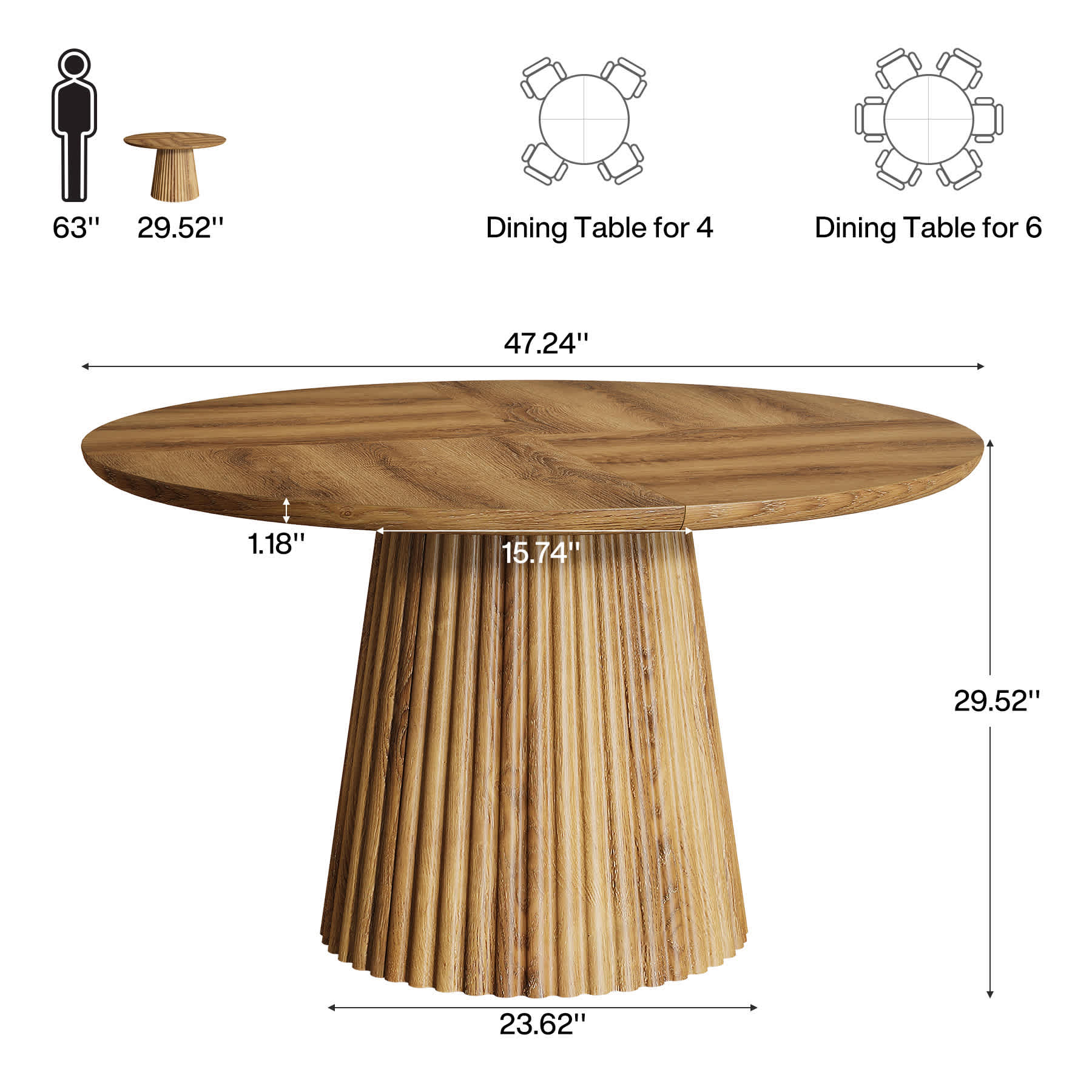 CIPACHO ZY-WQ53839 Dining-Tables - View #2