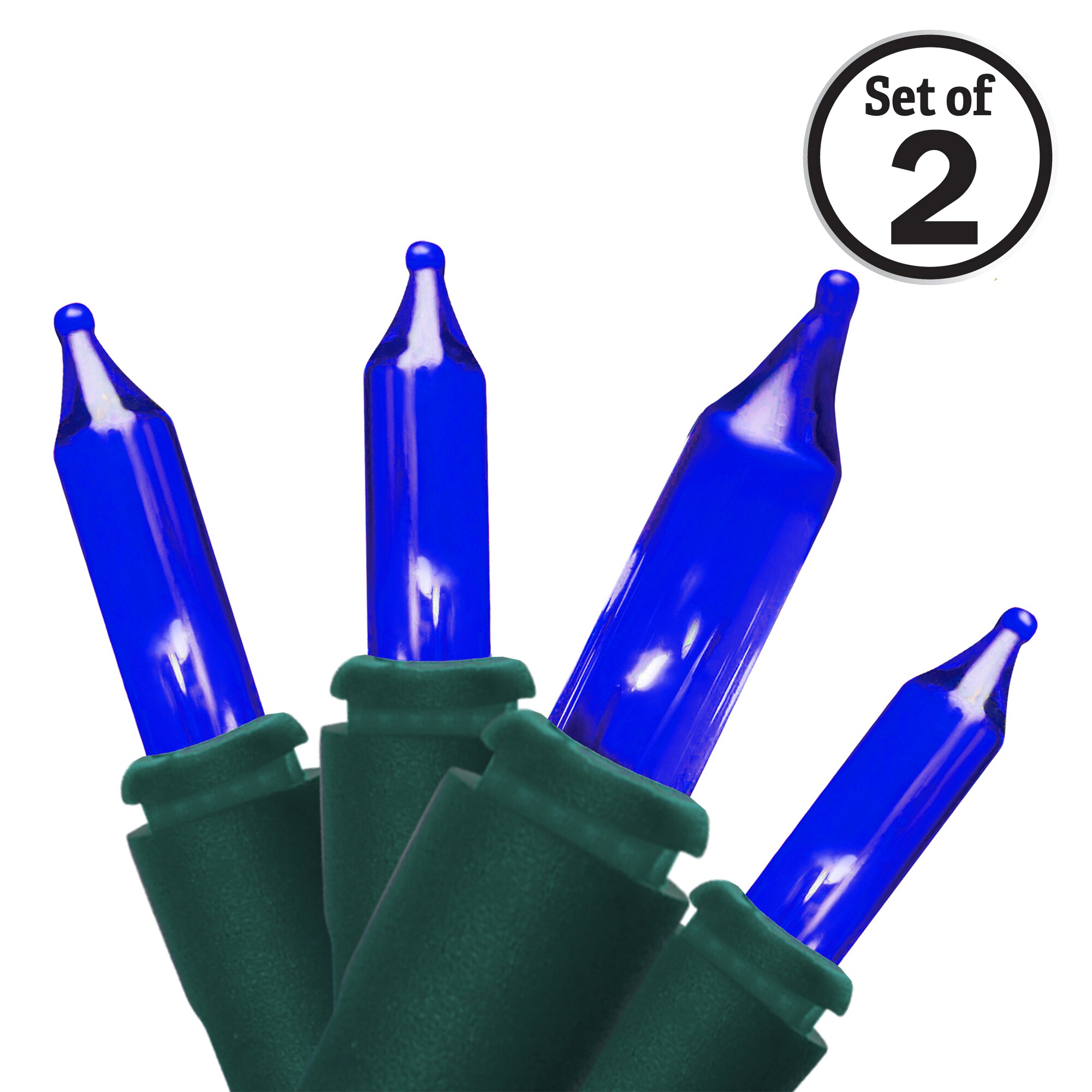 Brite Star 37-463-20 100 -Count 36.75-ft Blue Incandescent Plug-In Christmas String Lights