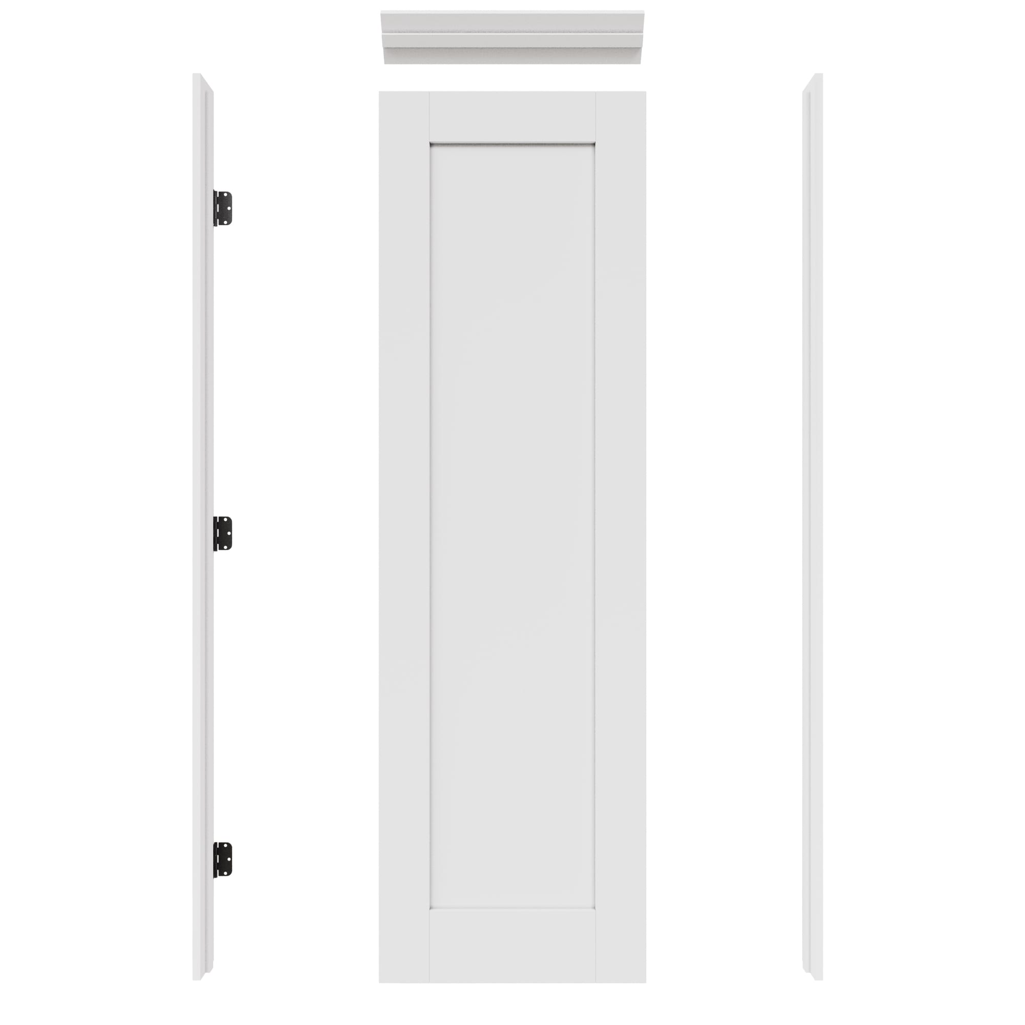 JUJUBON IN-PREPR-FM-YGXB-24R 24-in x 80-in White Quickly Assemble Jamb Solid core 1-panel Right hand Smooth Prefinished MDF Flat Jamb Single Prehung Interior Door