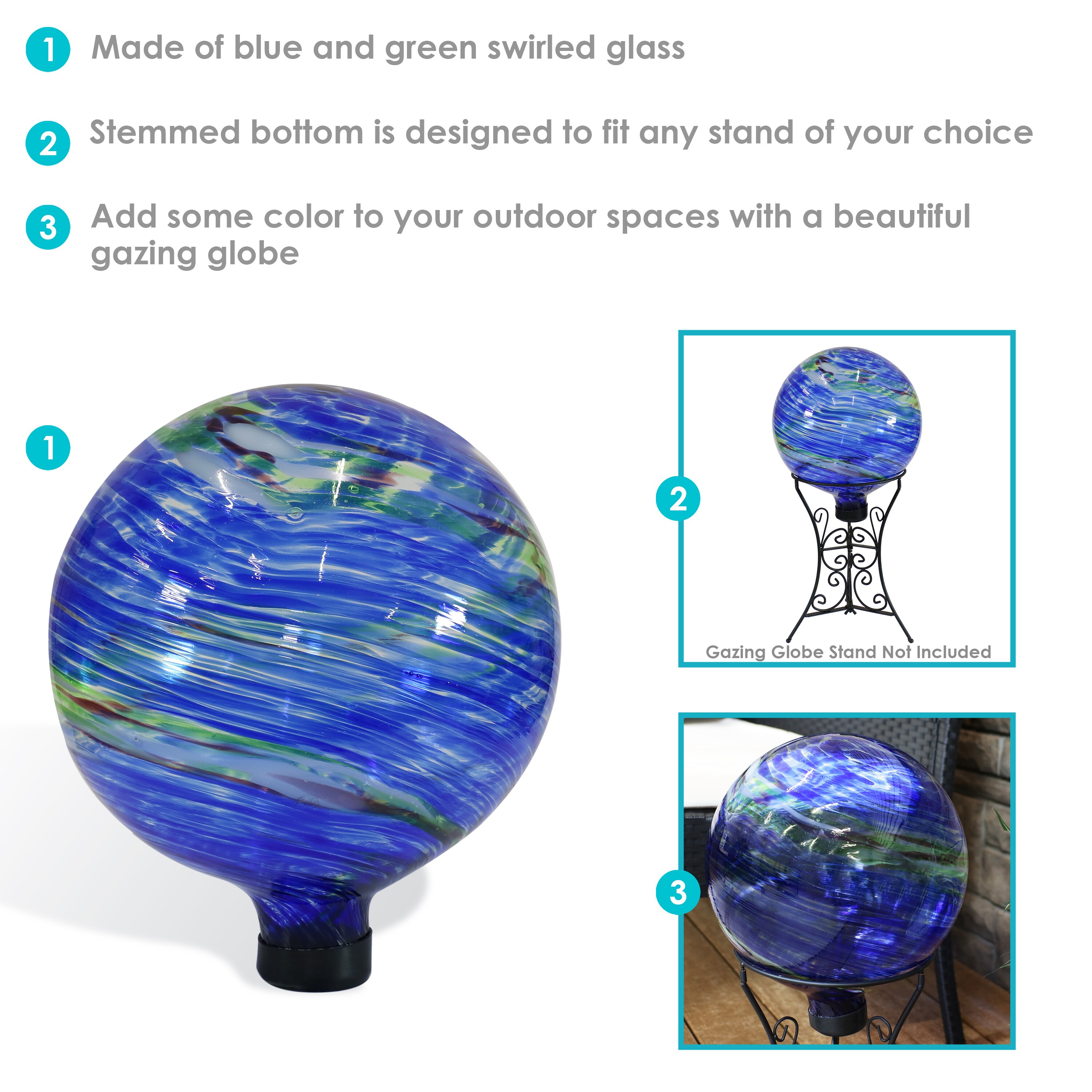 Sunnydaze Decor ZIB-543 Gazing-Ball-Stand - View #4