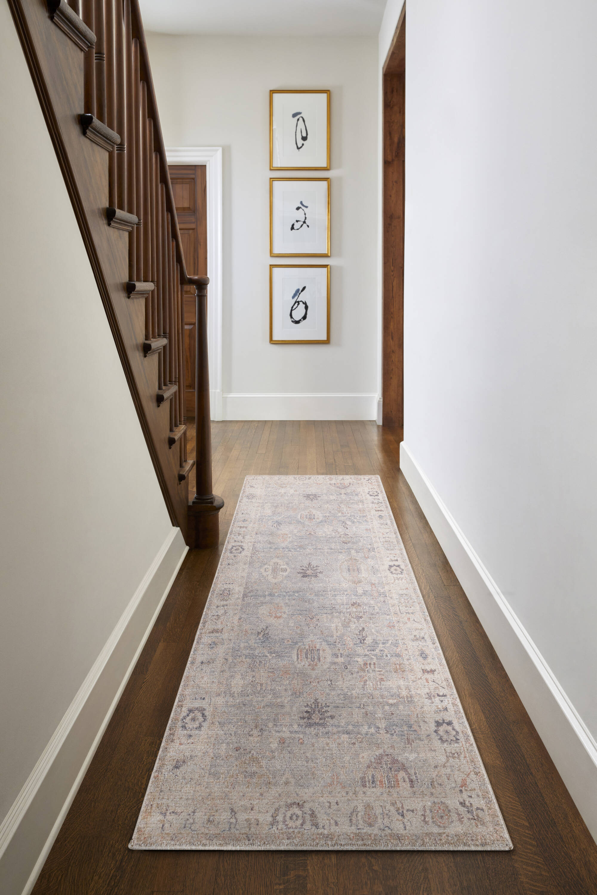 Livabliss BOMN2306-71010 Becki Owens Marlene 7 x 10 (ft) Polyester Pale Blue, Dusty Sage, Medium Gray, Mauve, Dusty Coral Rectangular Indoor Medallion Area rug