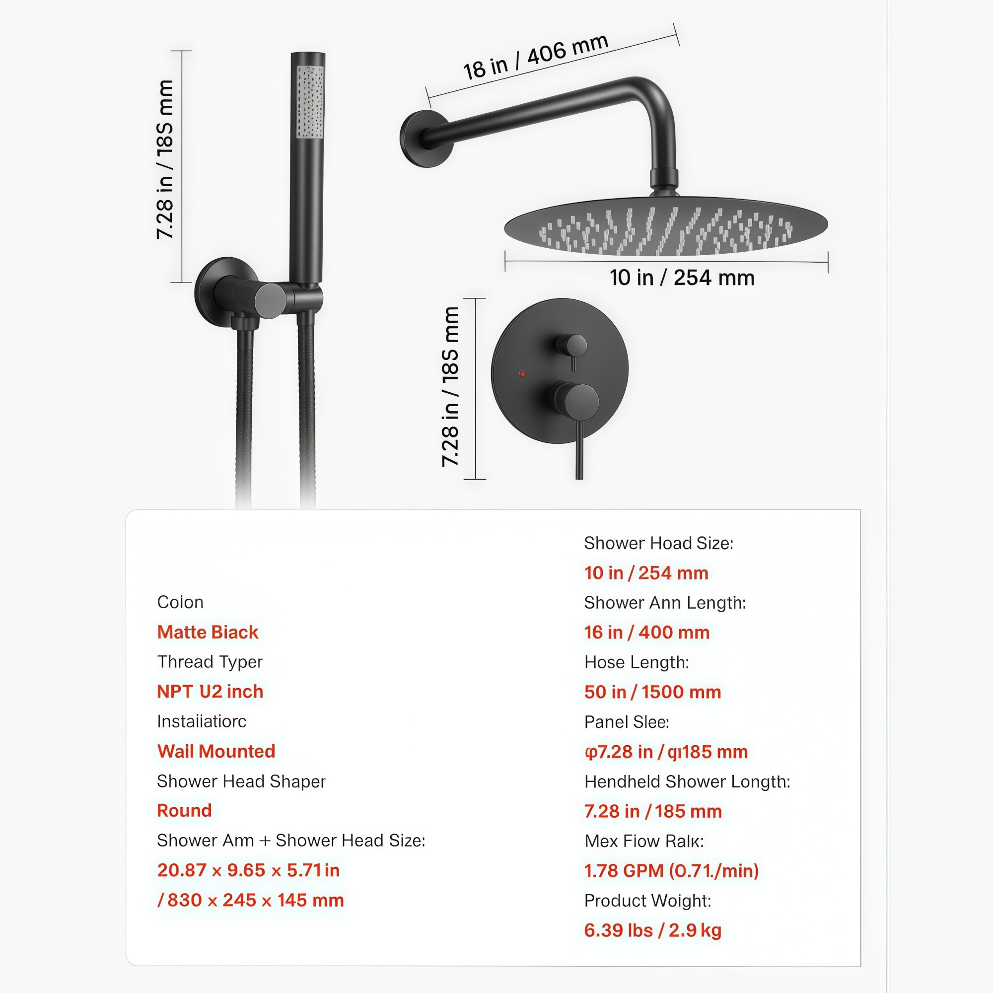 Numhew NHWILL35892 Tub-Shower-Faucets - View #6