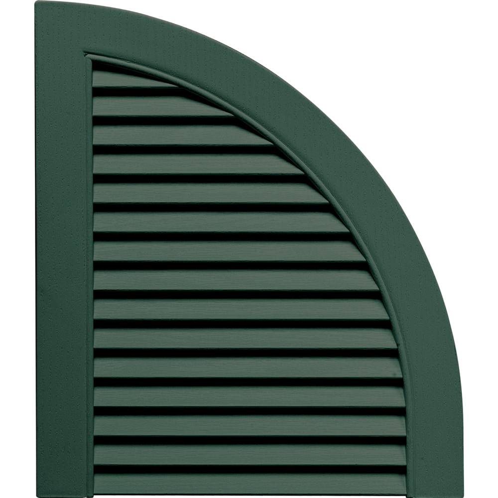 Vantage V0970002028 14.875-Inches x 17.125-Inches Forest Green Vinyl Quarter round open louver arch Shutter Top Set