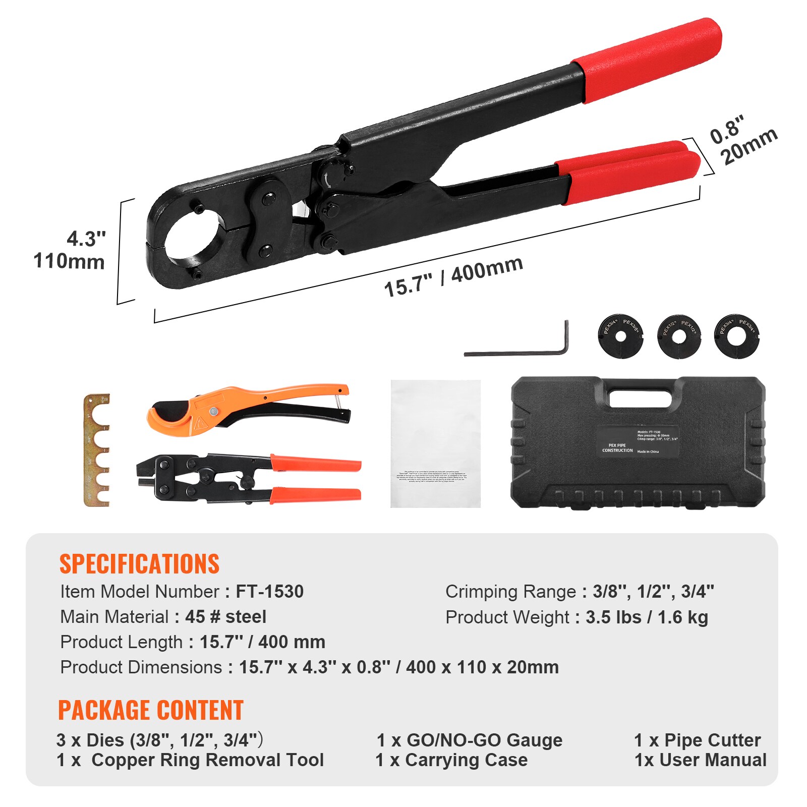 VEVOR SCSDSYPEX38101702V0 Plumbing-Wrenches-Spec-Tools - View #7