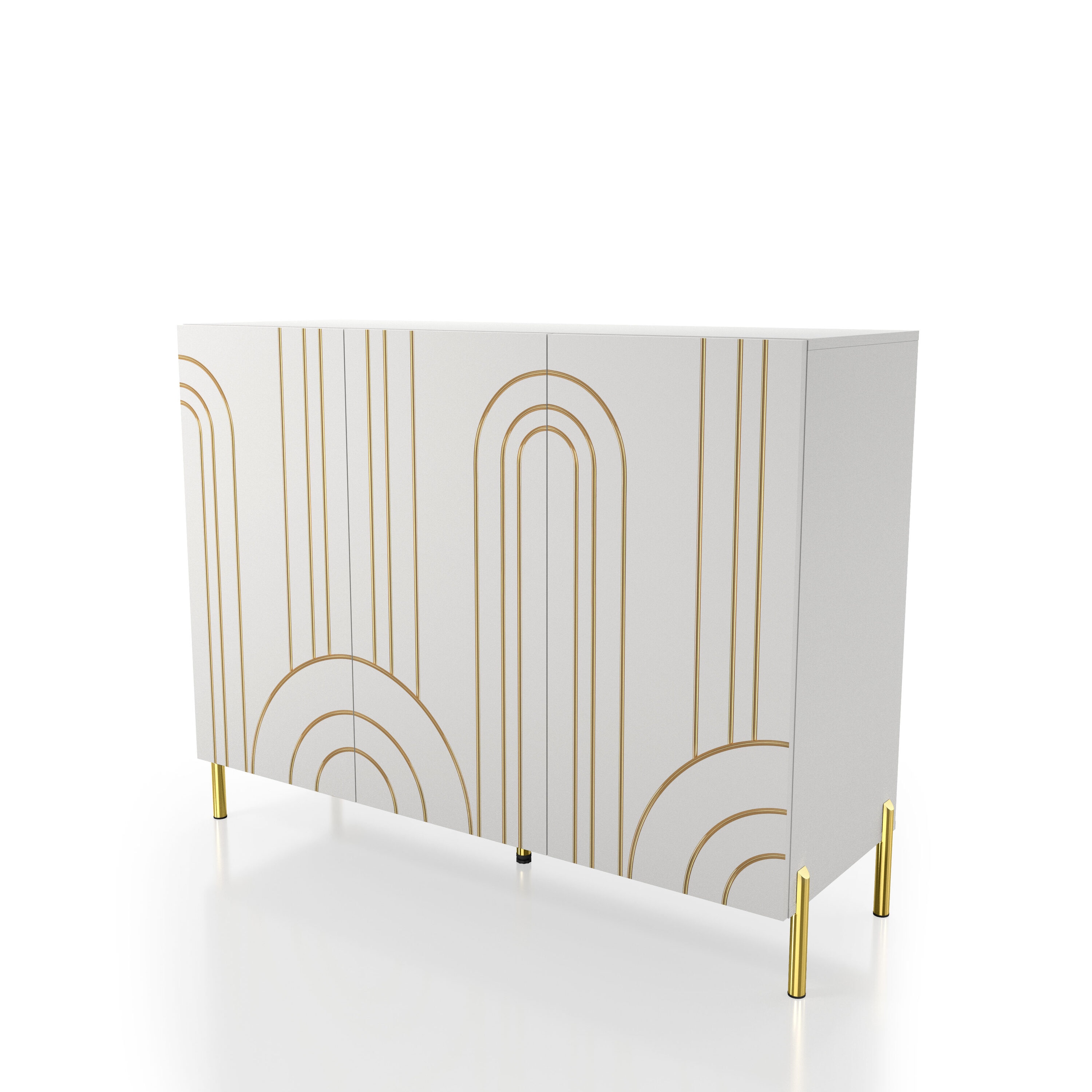 Furniture of America YNJ-2371C2 Nidra Contemporary/Modern White Buffet