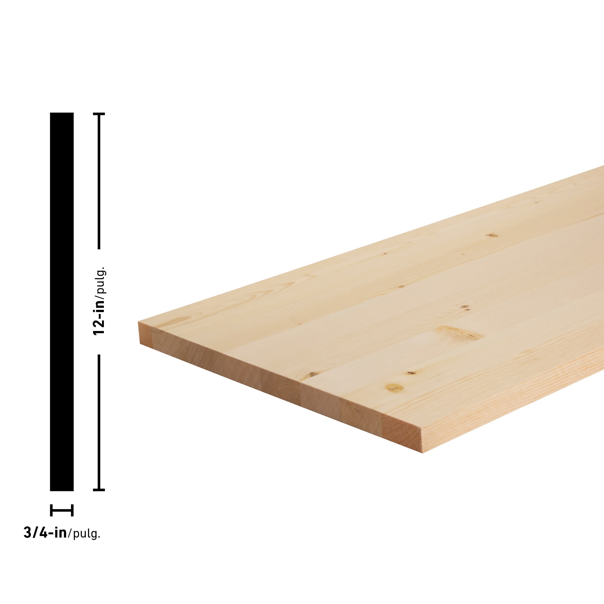 RELIABILT 1636 PGPNL 1-in x 16-in x 3-ft Unfinished S4S Spruce pine fir Edge-glued Softwood Board