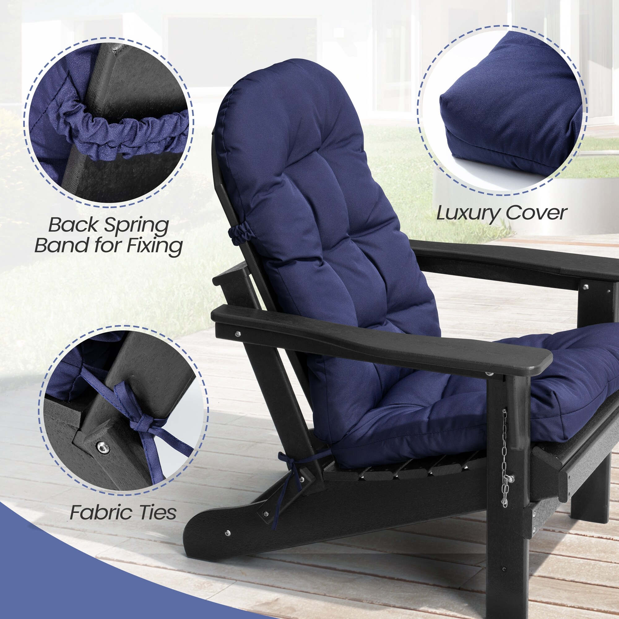 CloudFly CL-CU002NAV-1 Patio-Furniture-Cushions - View #6