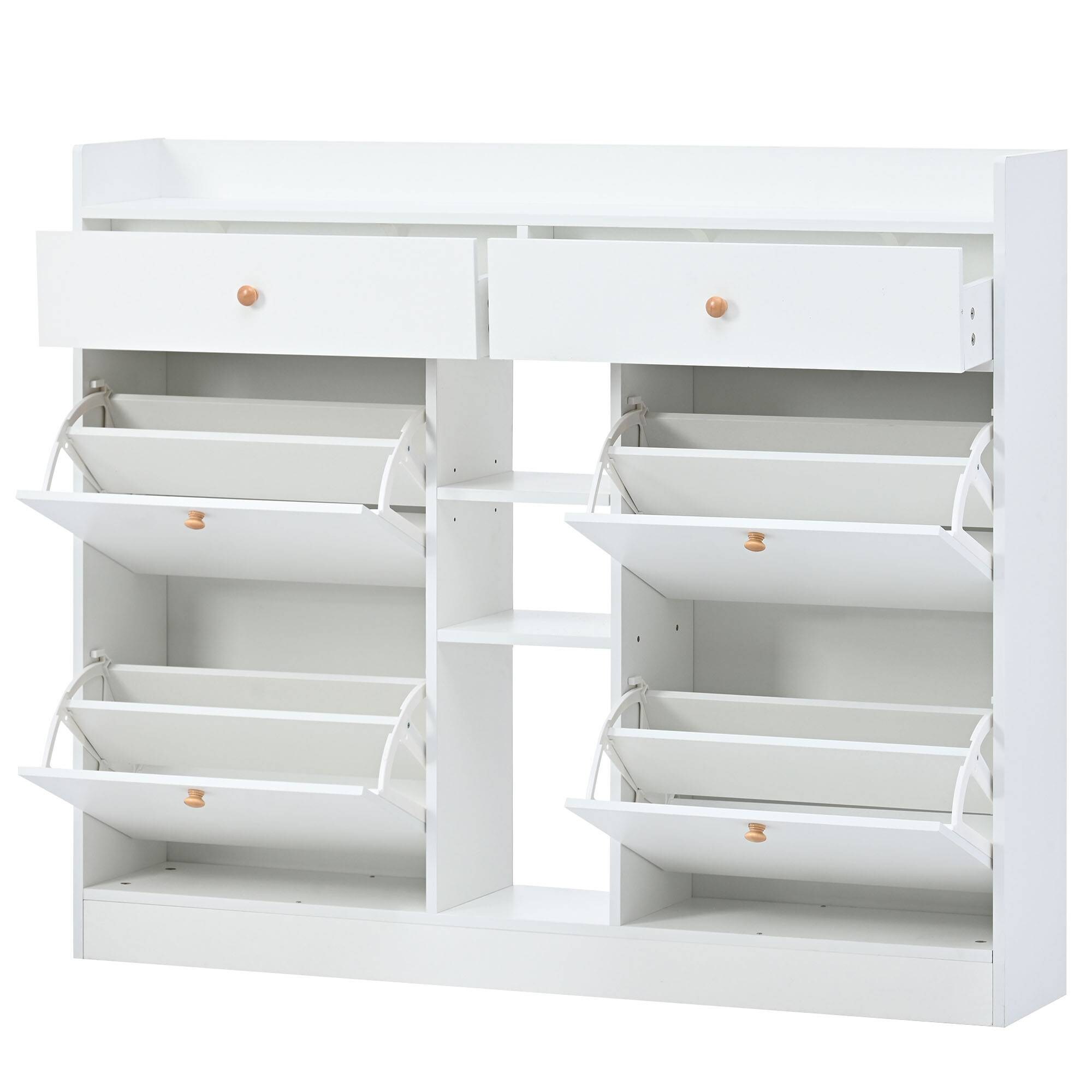 Magic Home 31.5 in. Metal Storage Locker Cabinet Adjustable Shelves White  Freestanding Ventilated Sideboard Shoe Cabinet CS-MX189036BAA - The Home  Depot