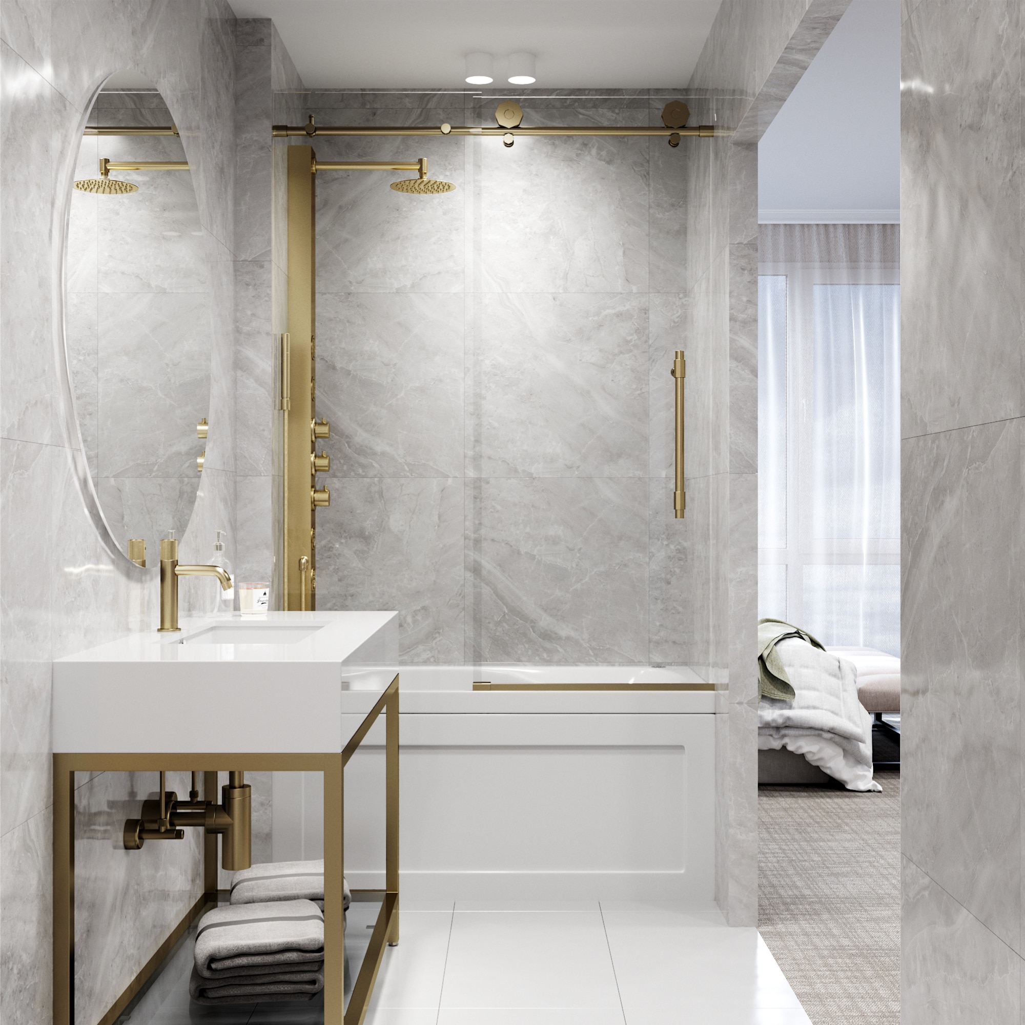 VIGO VG6022MGCL6066 Bathtub-Doors - View #6