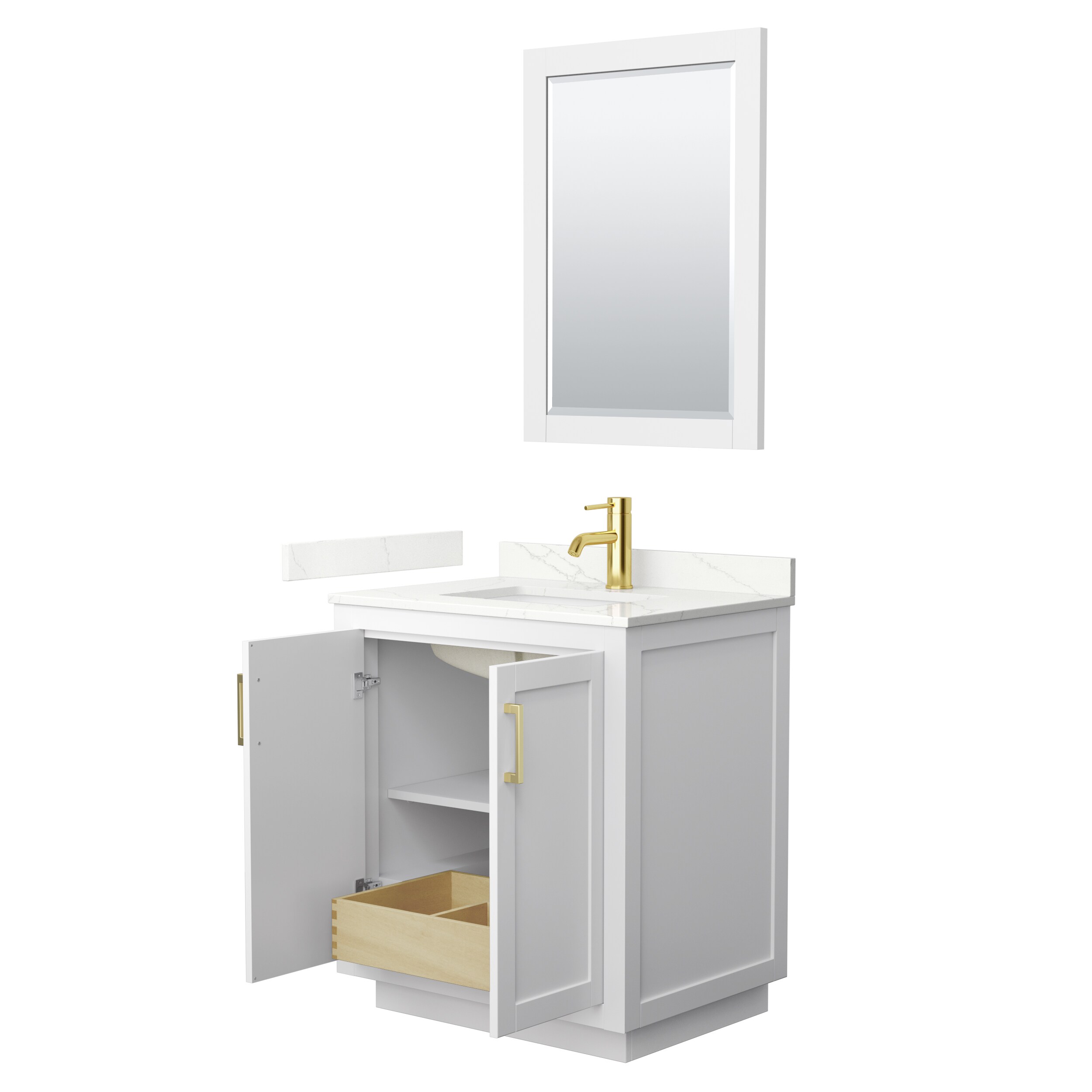 Wyndham Collection WCF292930SWGGTUNSM24 Bath-Vanity-Combo - View #3