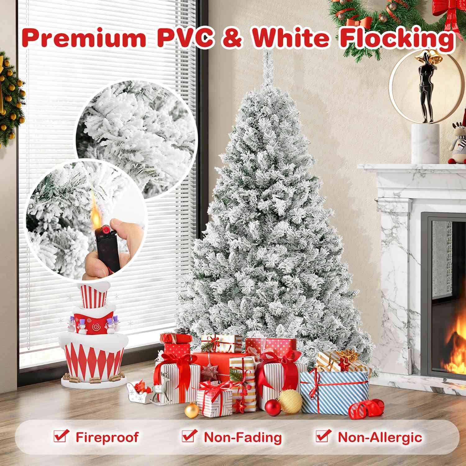 Costway CSHY000490 Artificial-Christmas-Trees - View #8