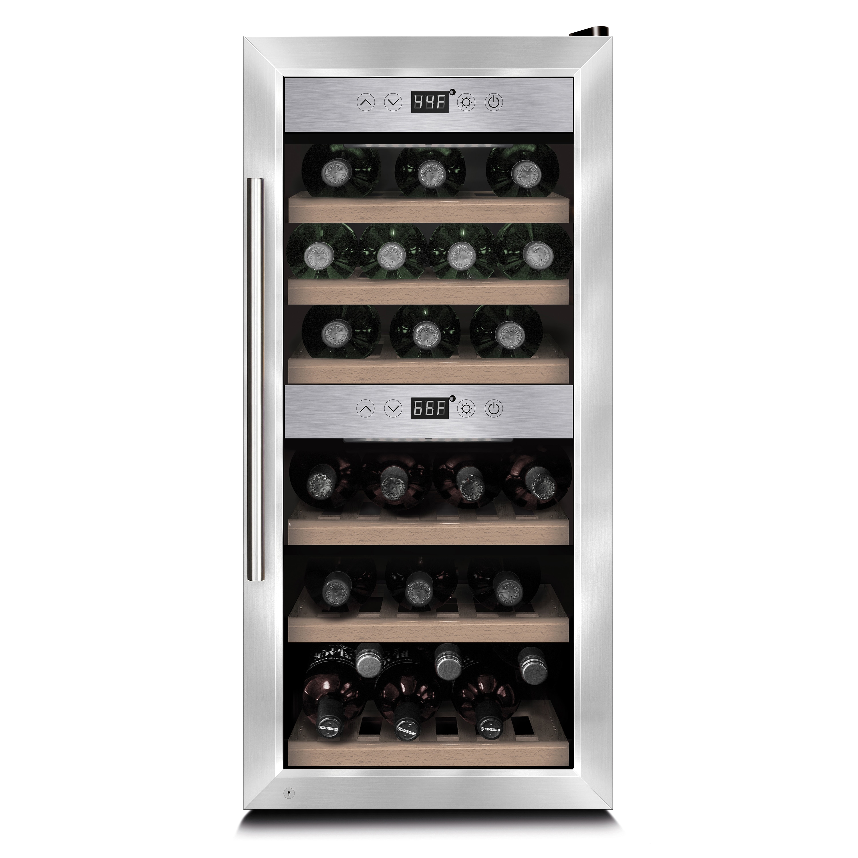 Caso Design 10719 15.55-Inches W 24 -Bottles Silver Freestanding Indoor Wine Cooler