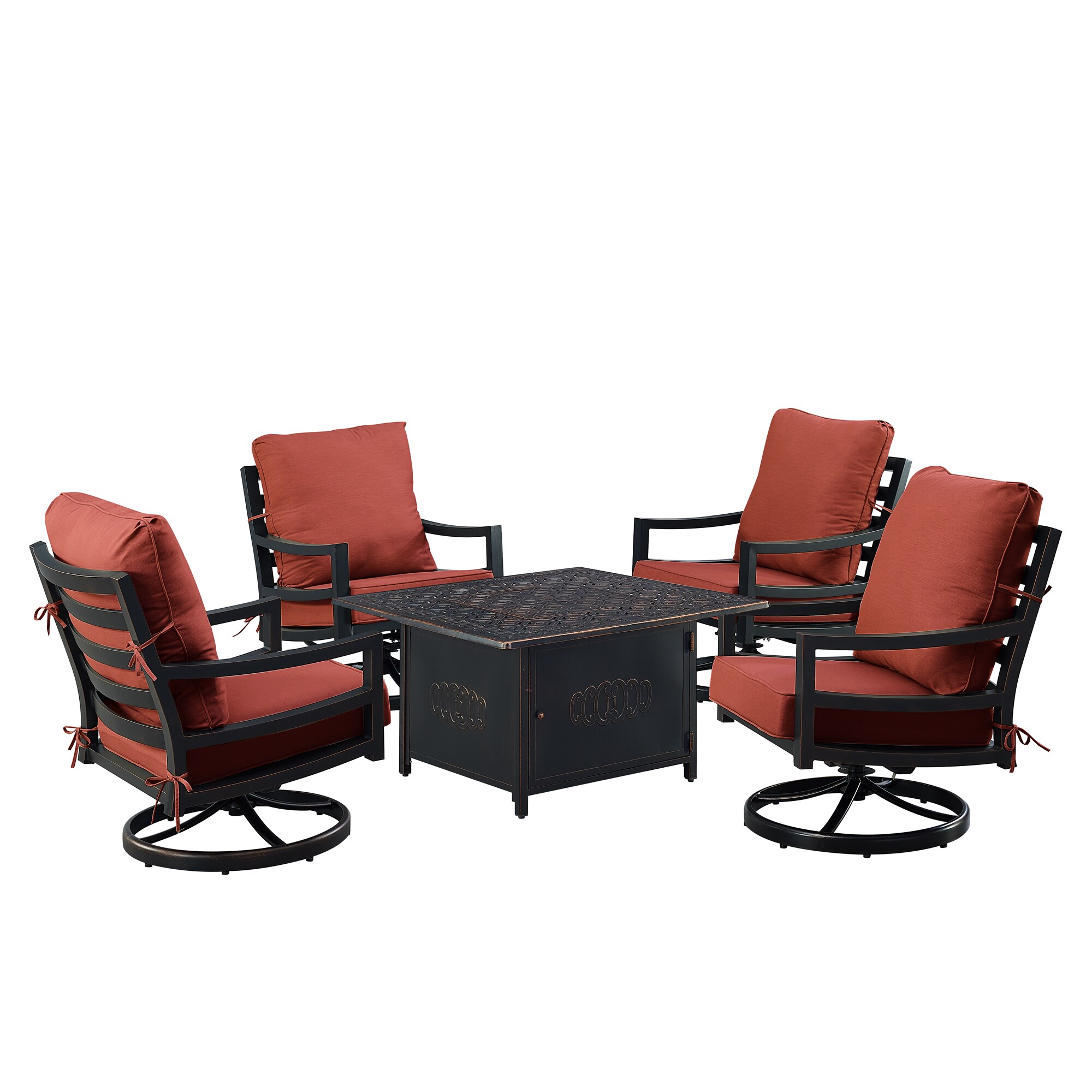 Oakland Living HUDSON4CHRONINRDCU Patio-Conversation-Sets - View #4