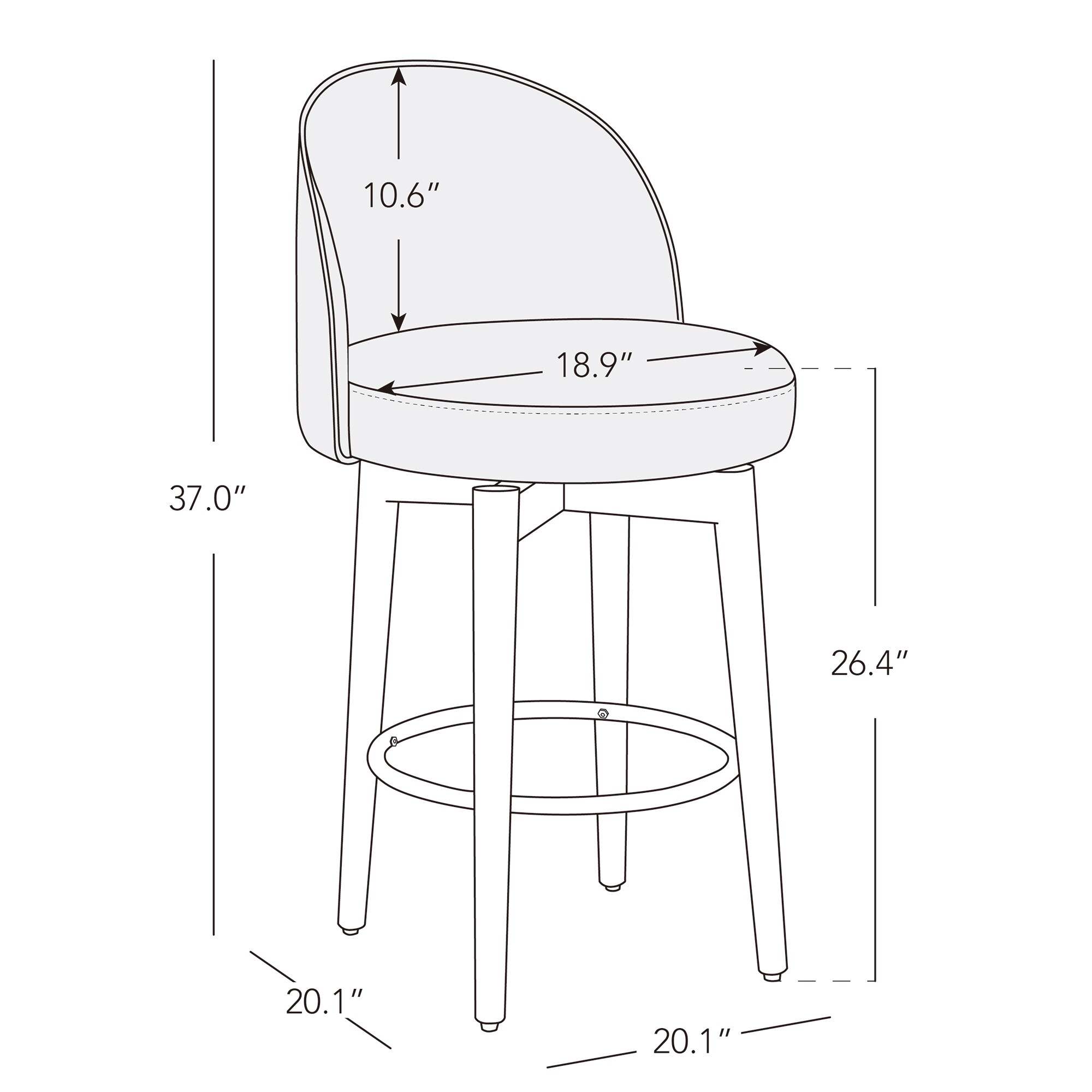 Circle 55 LWSY2172-C0200311T stools - View #10
