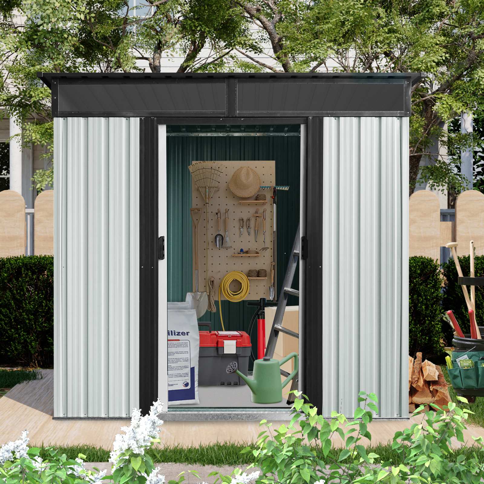 Misty Moon FXLW0403-CWP0041 Metal-Storage-Buildings-Sheds - View #6
