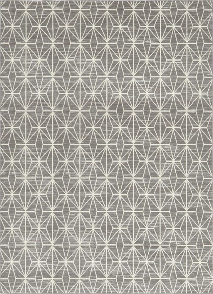 Manhattan Sophisticate Gray Synthetic 9' x 12' Easy-Care Rug