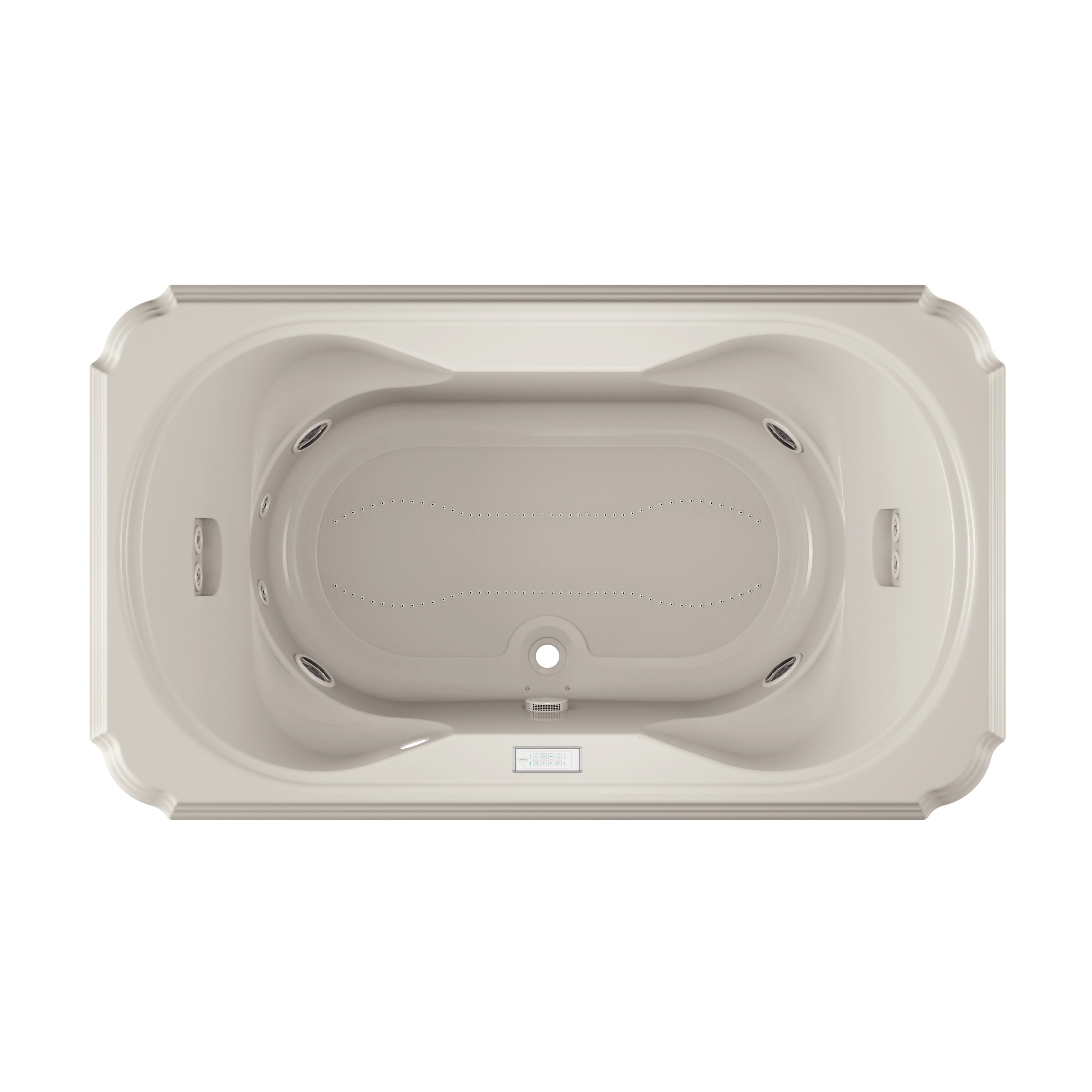 Jacuzzi MAR7242CCR4IWY Marineo 42-in x 72-in Oyster Acrylic Drop-In Whirlpool and Air Bath Combination Tub (Center Drain)