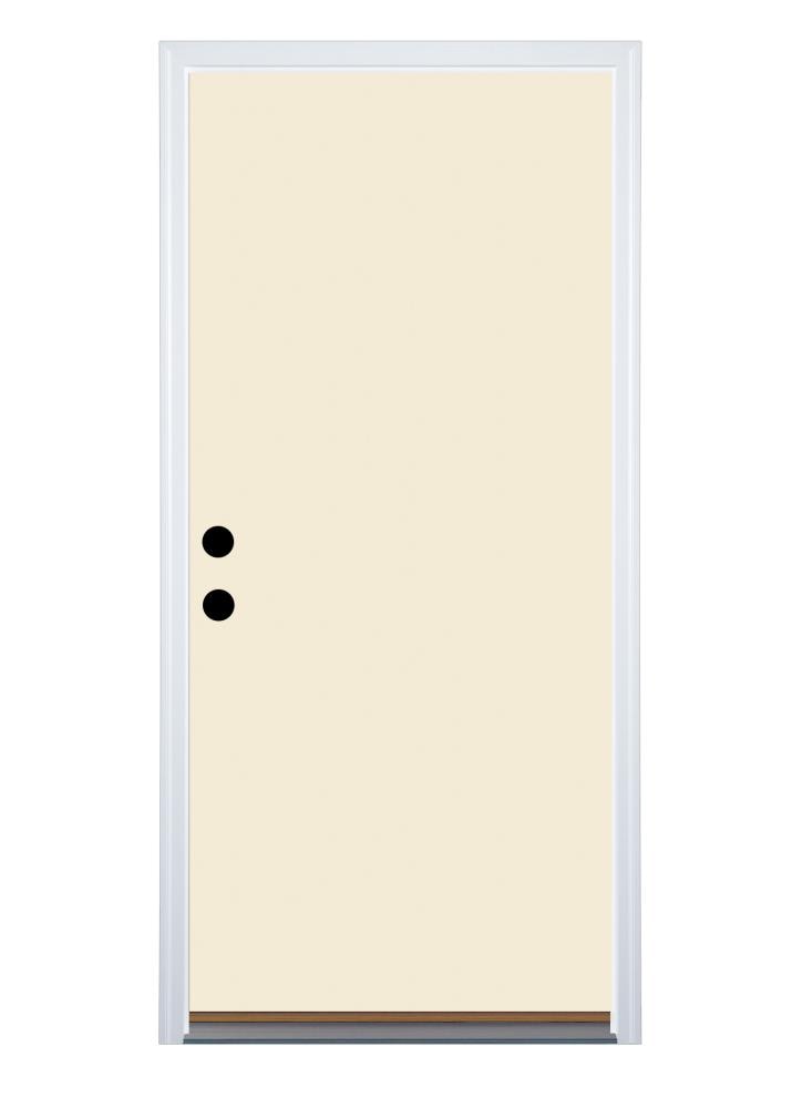 Therma-Tru Benchmark Doors TTBS628924 36-in x 80-in Steel Left-Hand Outswing Ready To Paint Prehung Single Front Door with Brickmould Insulating Core