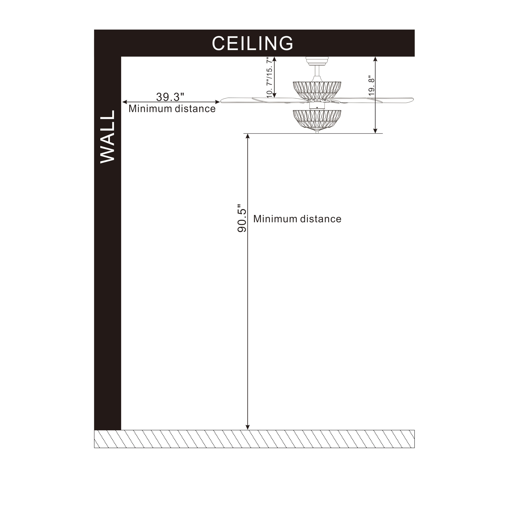 Home Accessories Inc CFL-8373REMO/CH Ceiling-Fans - View #3