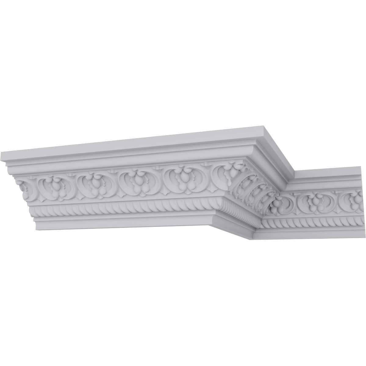 Ekena Millwork 686752 3-1/8-in T x 3-1/4-in W x 7-ft 10-1/2-in L Primed Urethane 686752 Crown Moulding 12 -Pack