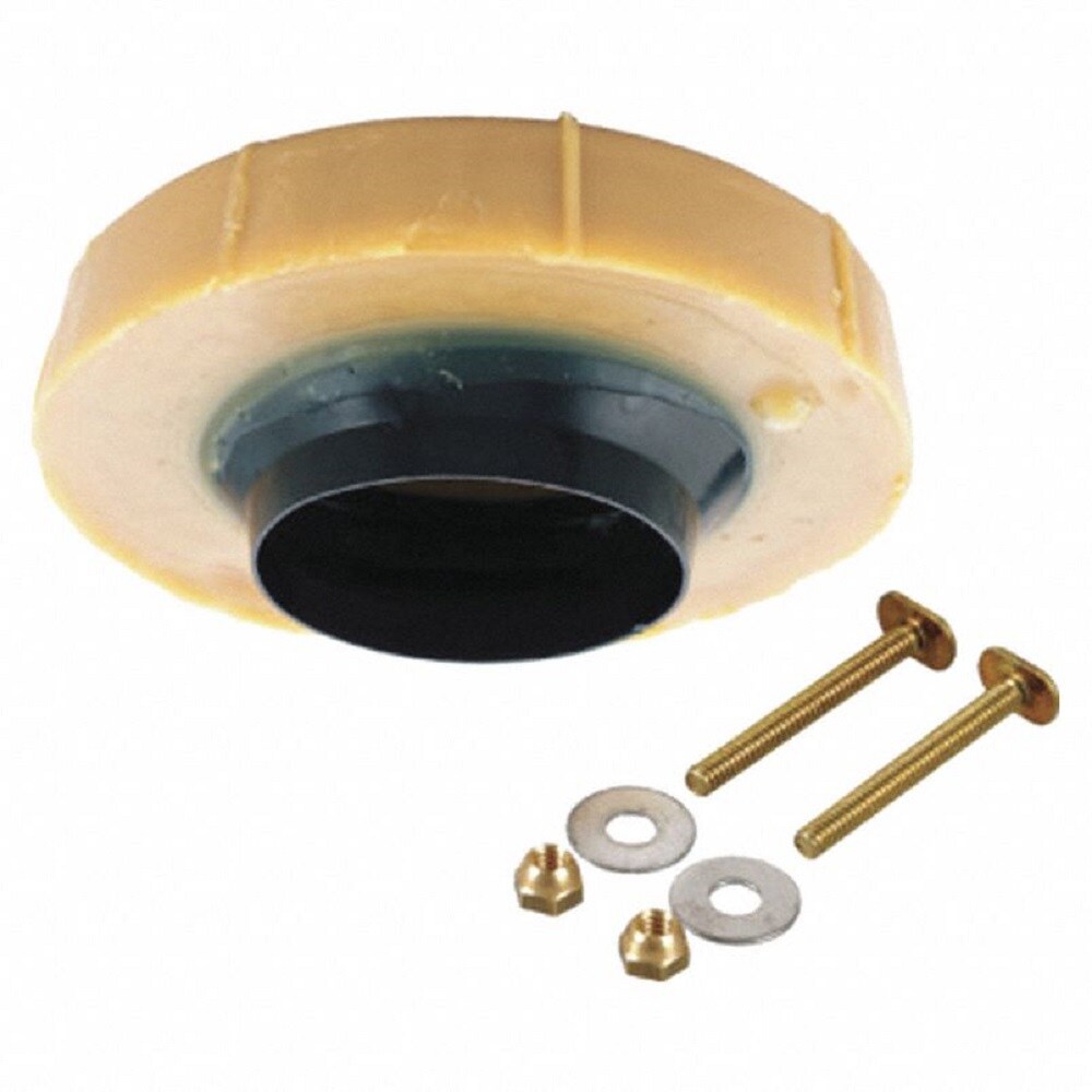 Oatey 733556 Johni-Ring 4-Inches Brown Wax Toilet wax ring with sleeve and bolts