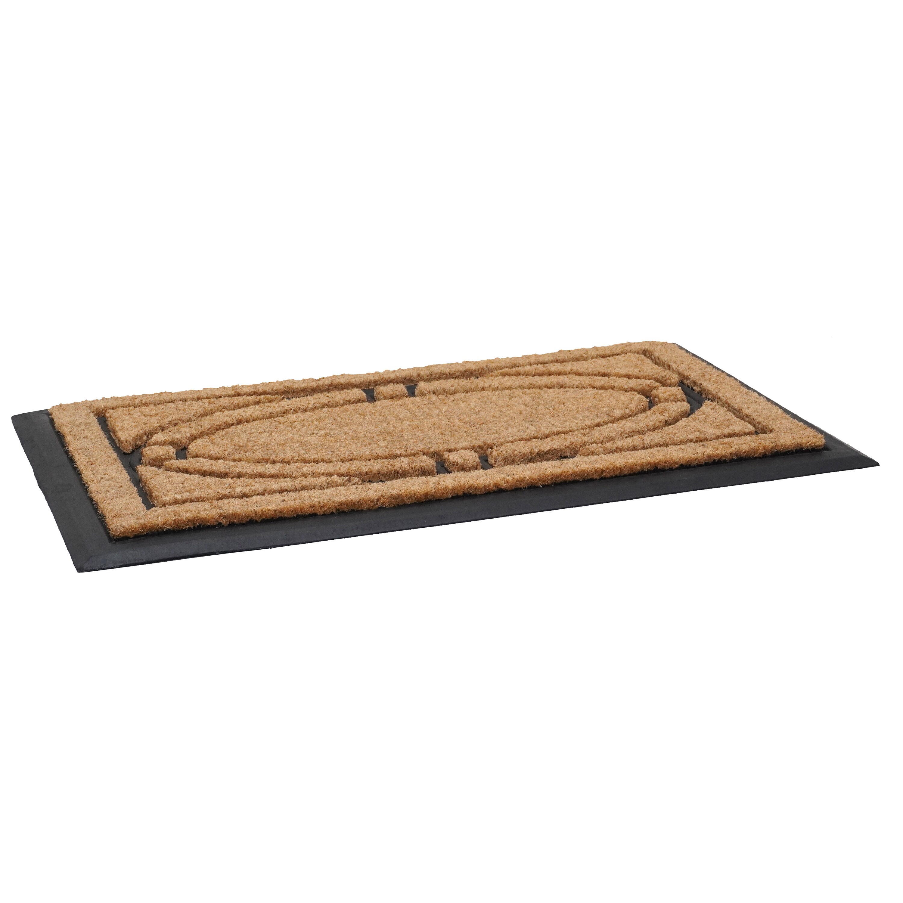 Victorian Coir and Rubber Non-Slip Outdoor Doormat 24" x 36"