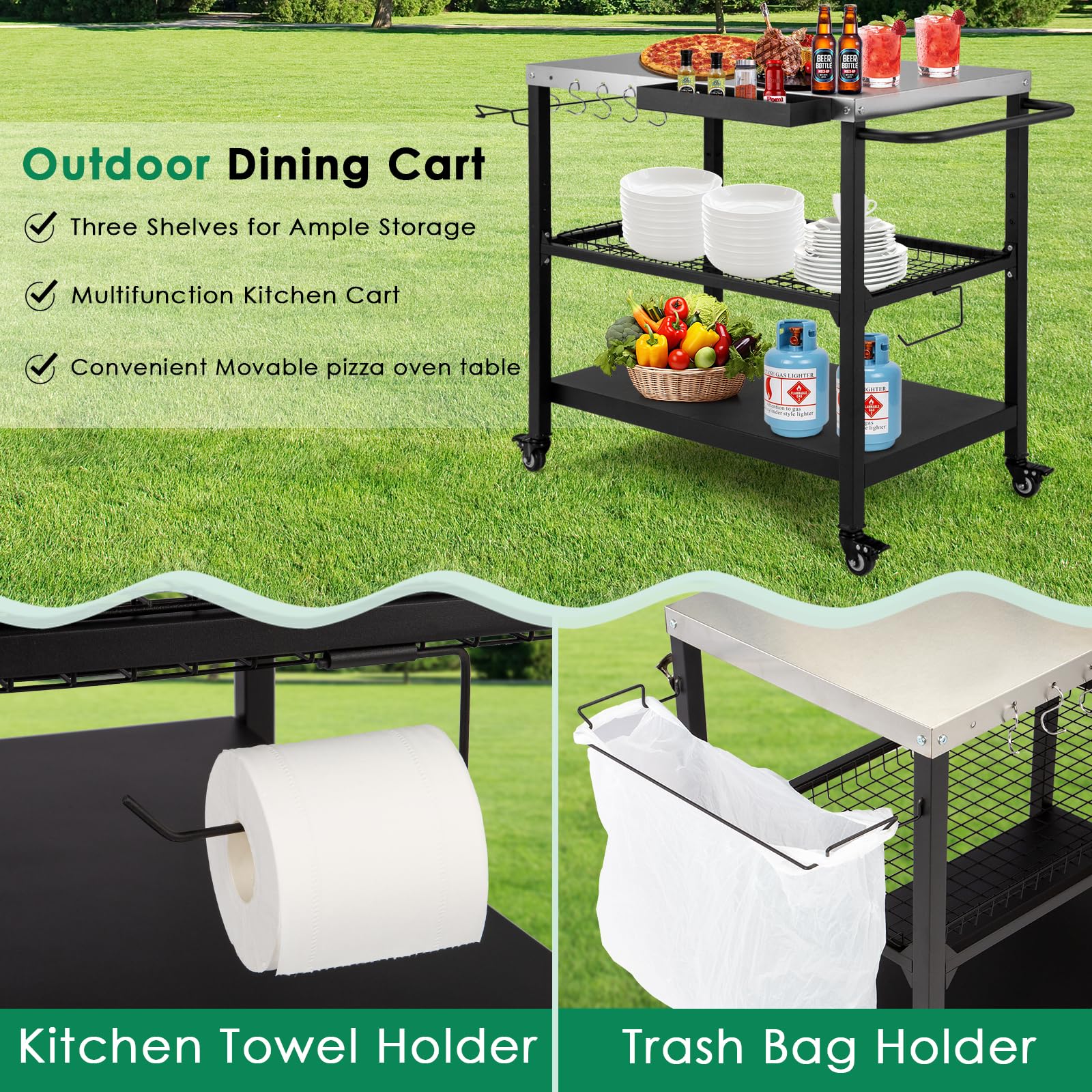Aoibox LAB51TG1 Grill-Carts-Grill-Stands - View #3
