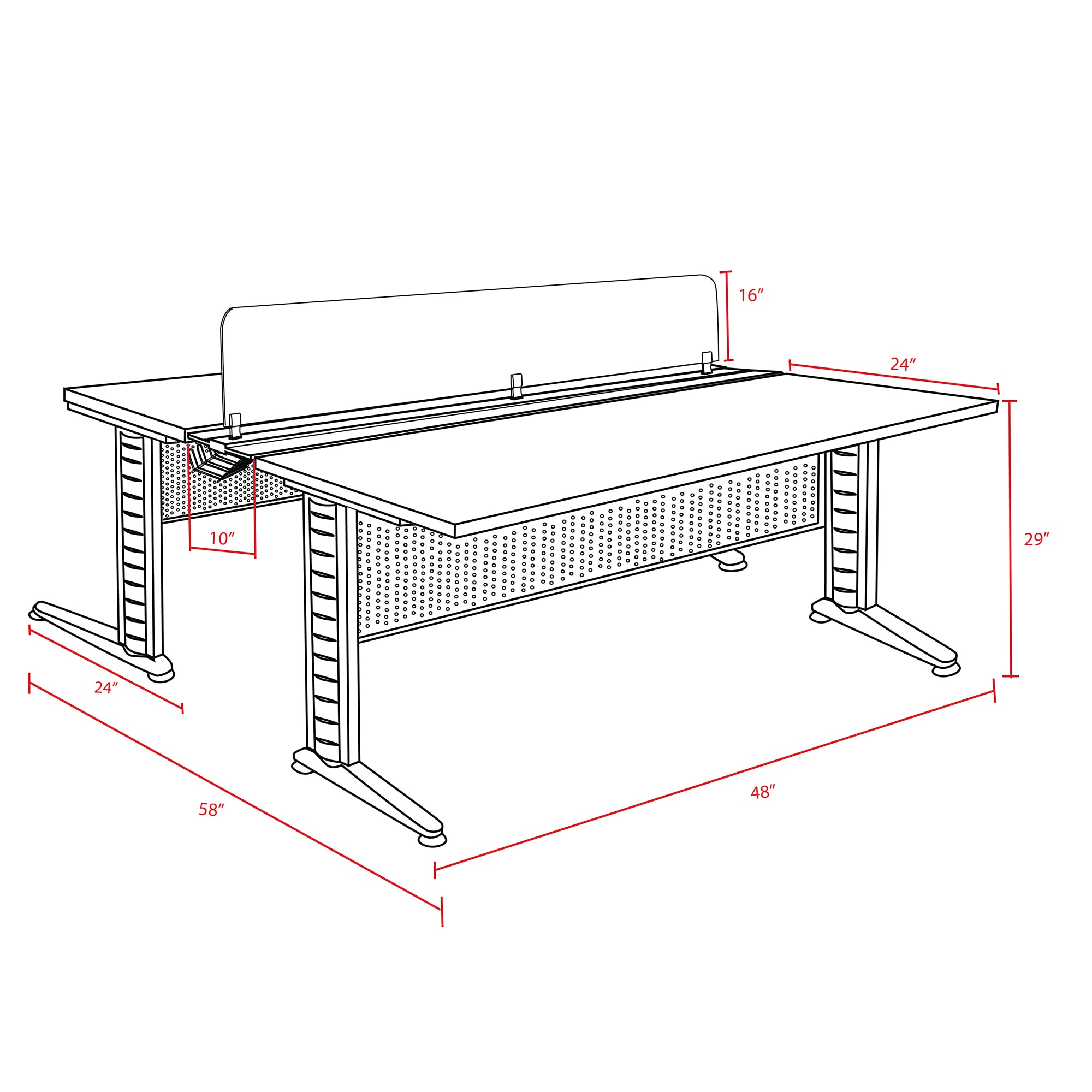 Regency MFBPD4858CH desks - View #8