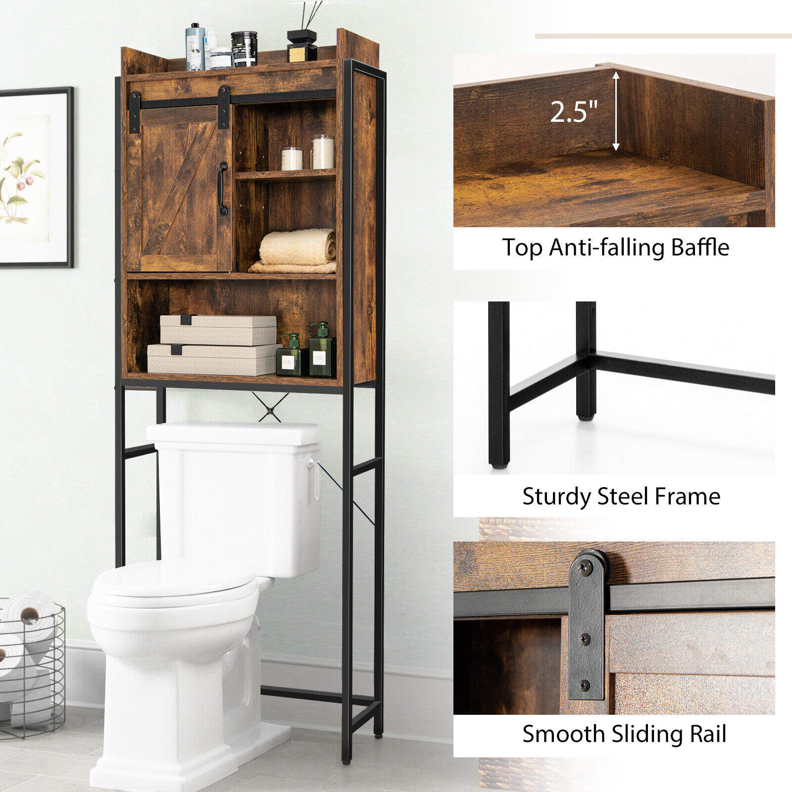 Forclover HYFE-7886CF Bathroom-Wall-Cabinets - View #4