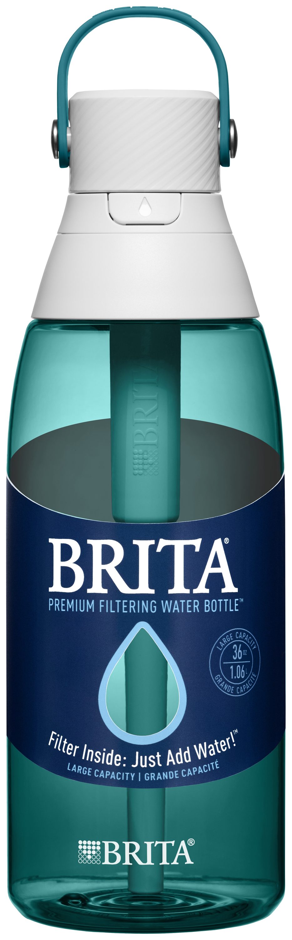 Brita Bottle with Water Filter 36-fl oz Plastic Water Bottle in