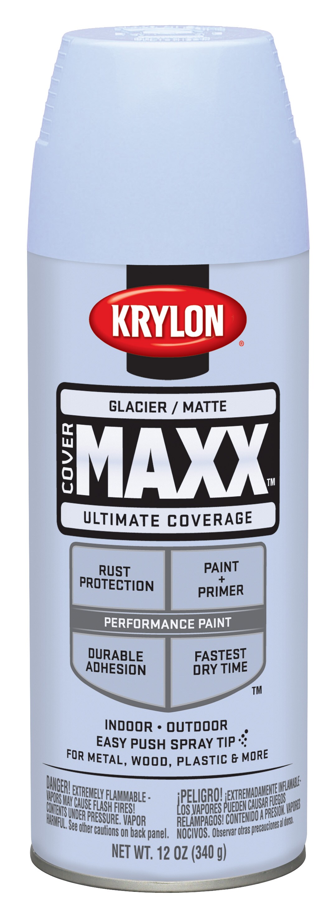 Krylon CoverMaxx Matte Black Spray Paint and Primer In One (NET WT