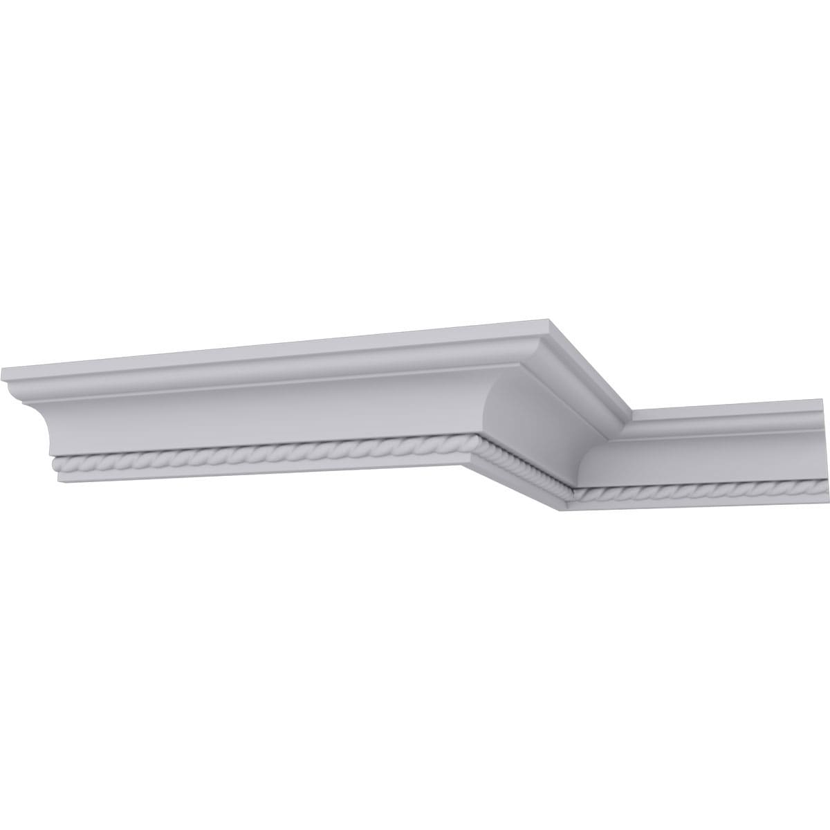 Ekena Millwork MLD02X02X06LN 2-1/4-in T x 2-1/4-in W x 7-ft 10-1/2-in L Primed Urethane MLD02X02X06LN Crown Moulding