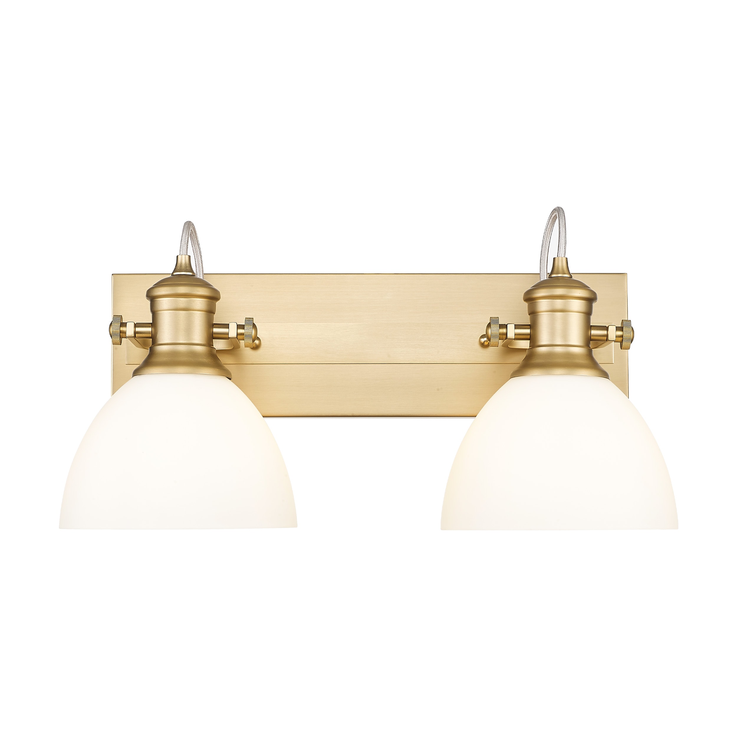 Golden Lighting 3118-BA2 BCB-OP Hines 8.25-in 2 -Light Brushed Gold Transitional Vanity light