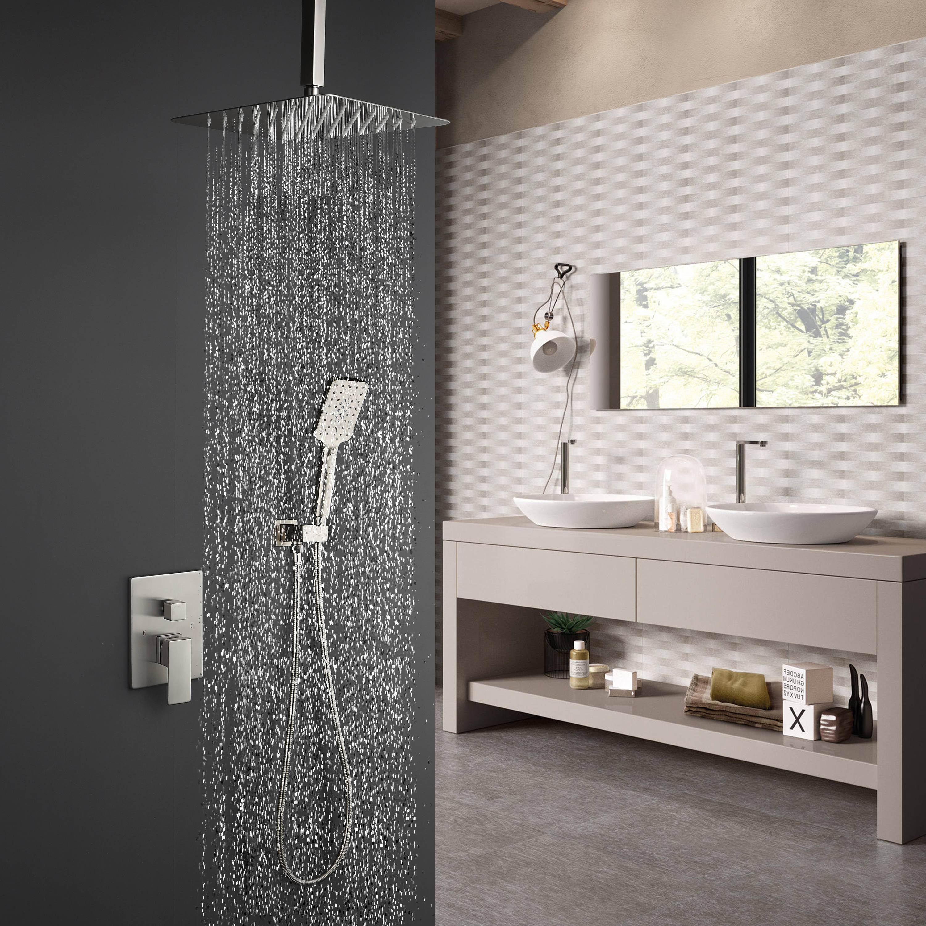 WELLFOR DTG-808S12MB Tub-Shower-Faucets - View #3