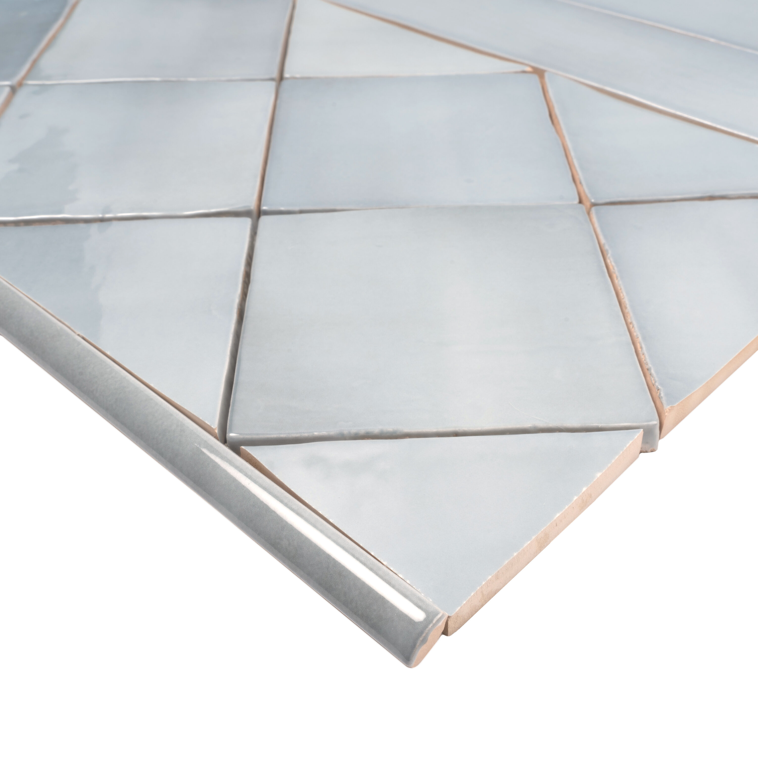 Silken 3.94" Gray Glossy Ceramic Square Wall and Floor Tile