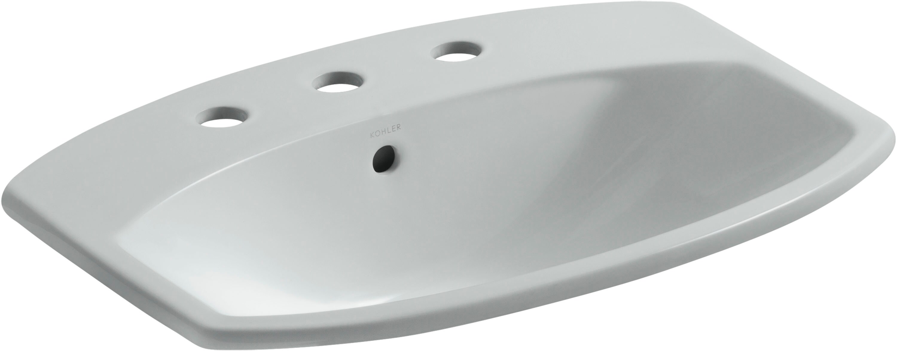 cimarron drop in vitreous china bathroom sink in white